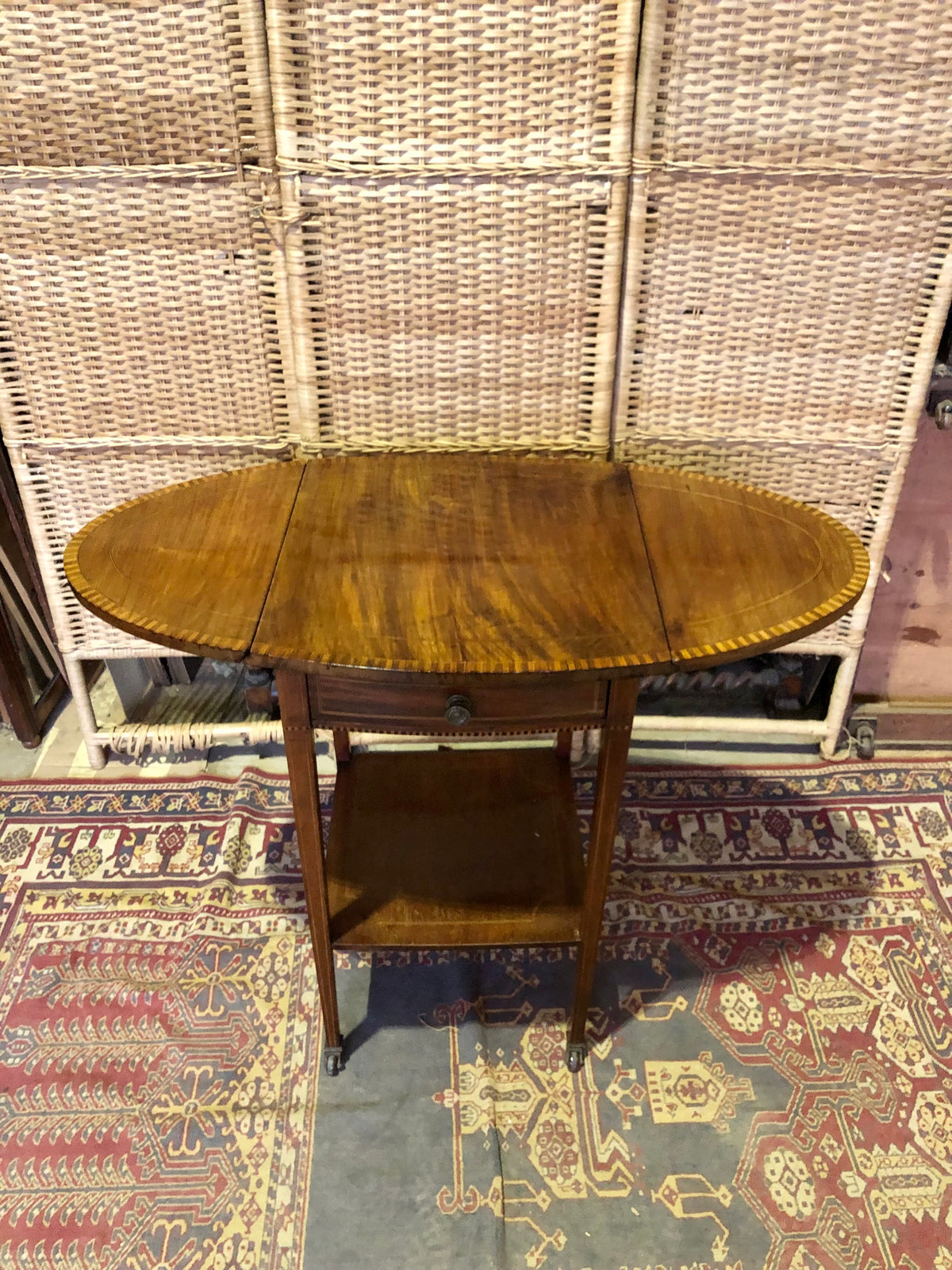000486....Handsome Antique Mahogany Lamp Table