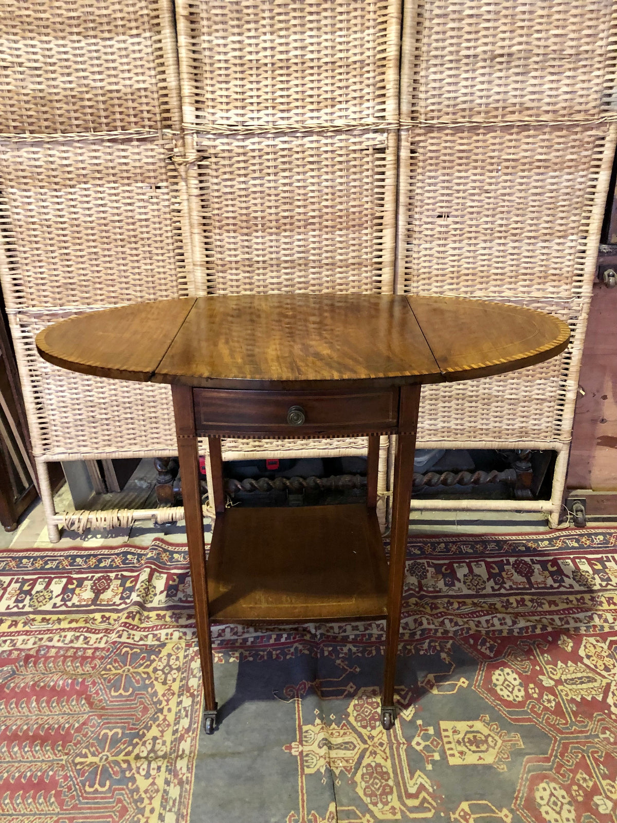 000486....Handsome Antique Mahogany Lamp Table