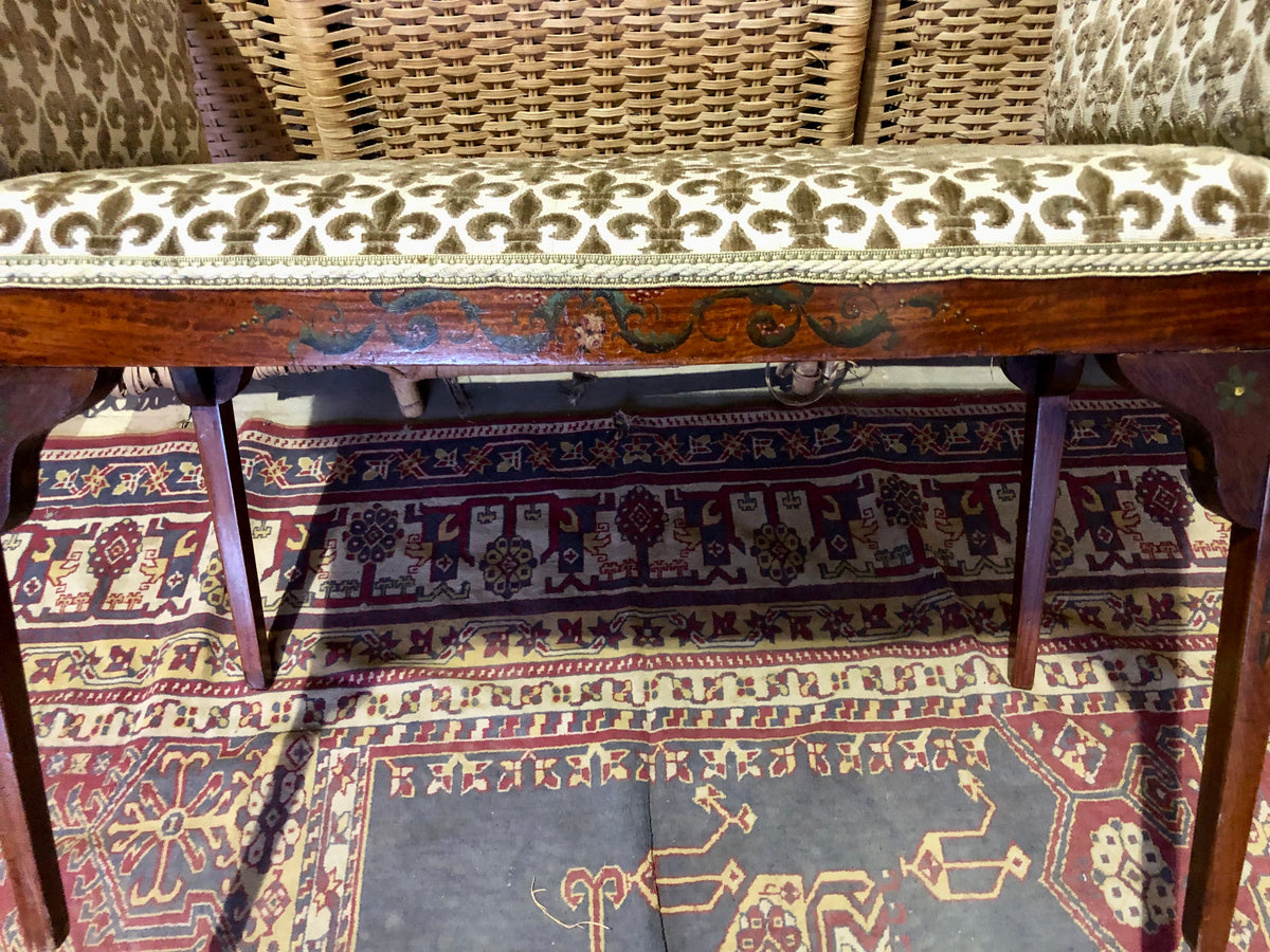 000485....Handsome Antique Mahogany Window Seat