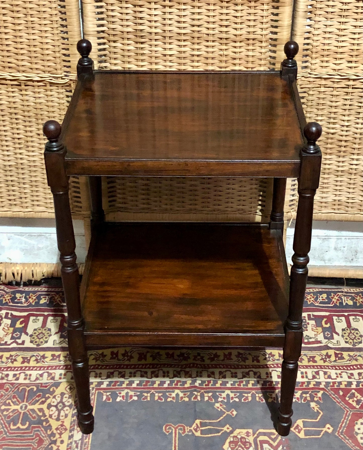 000603....Handsome Antique Mahogany Bedside/Lamp Table ( sold )
