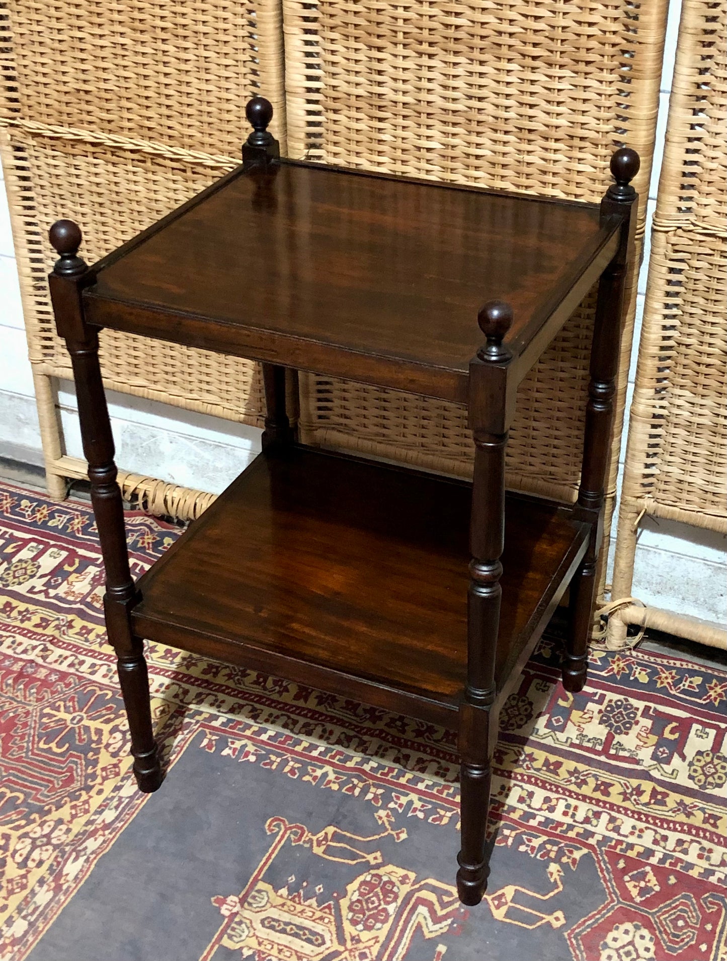 000603....Handsome Antique Mahogany Bedside/Lamp Table ( sold )