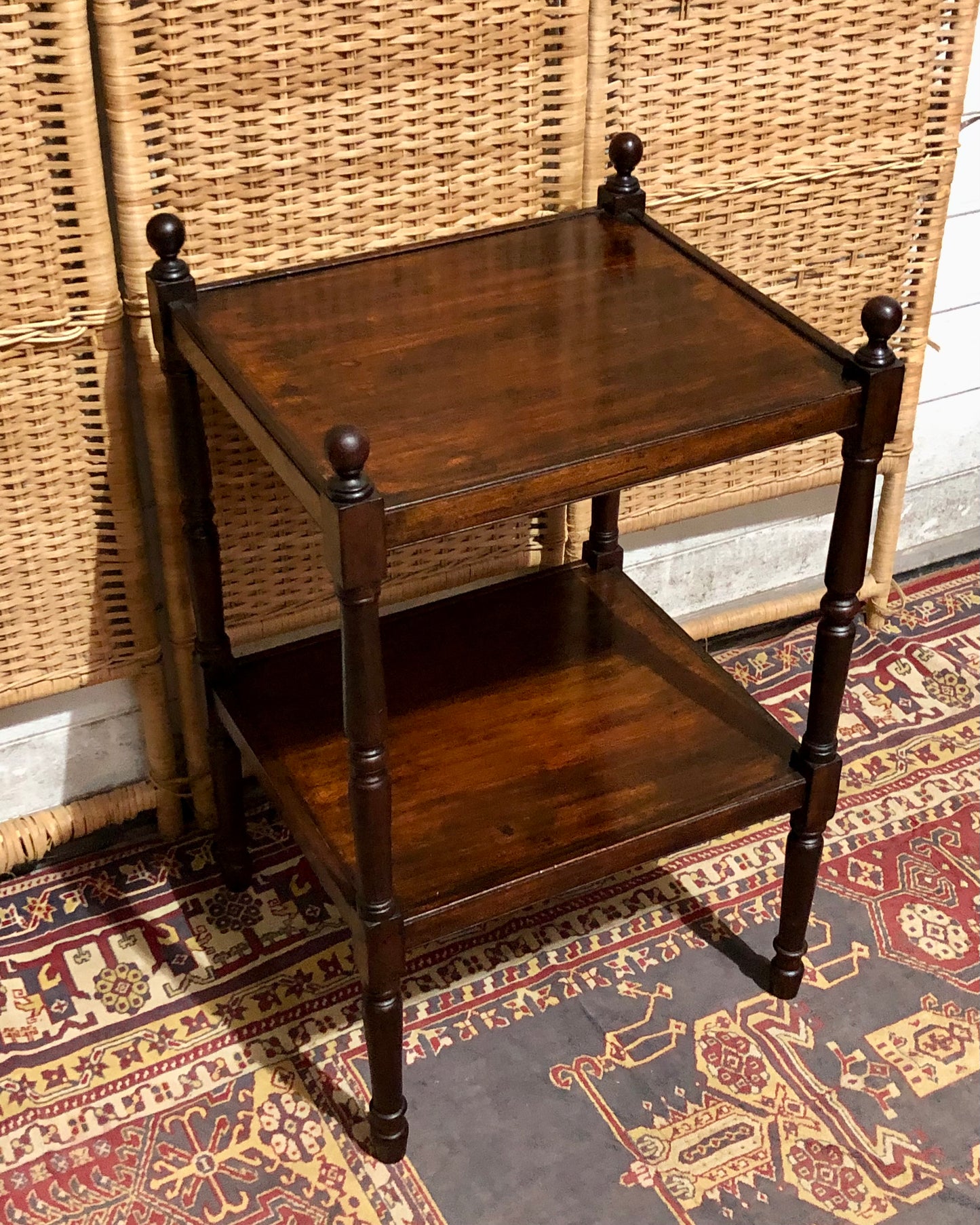 000603....Handsome Antique Mahogany Bedside/Lamp Table ( sold )