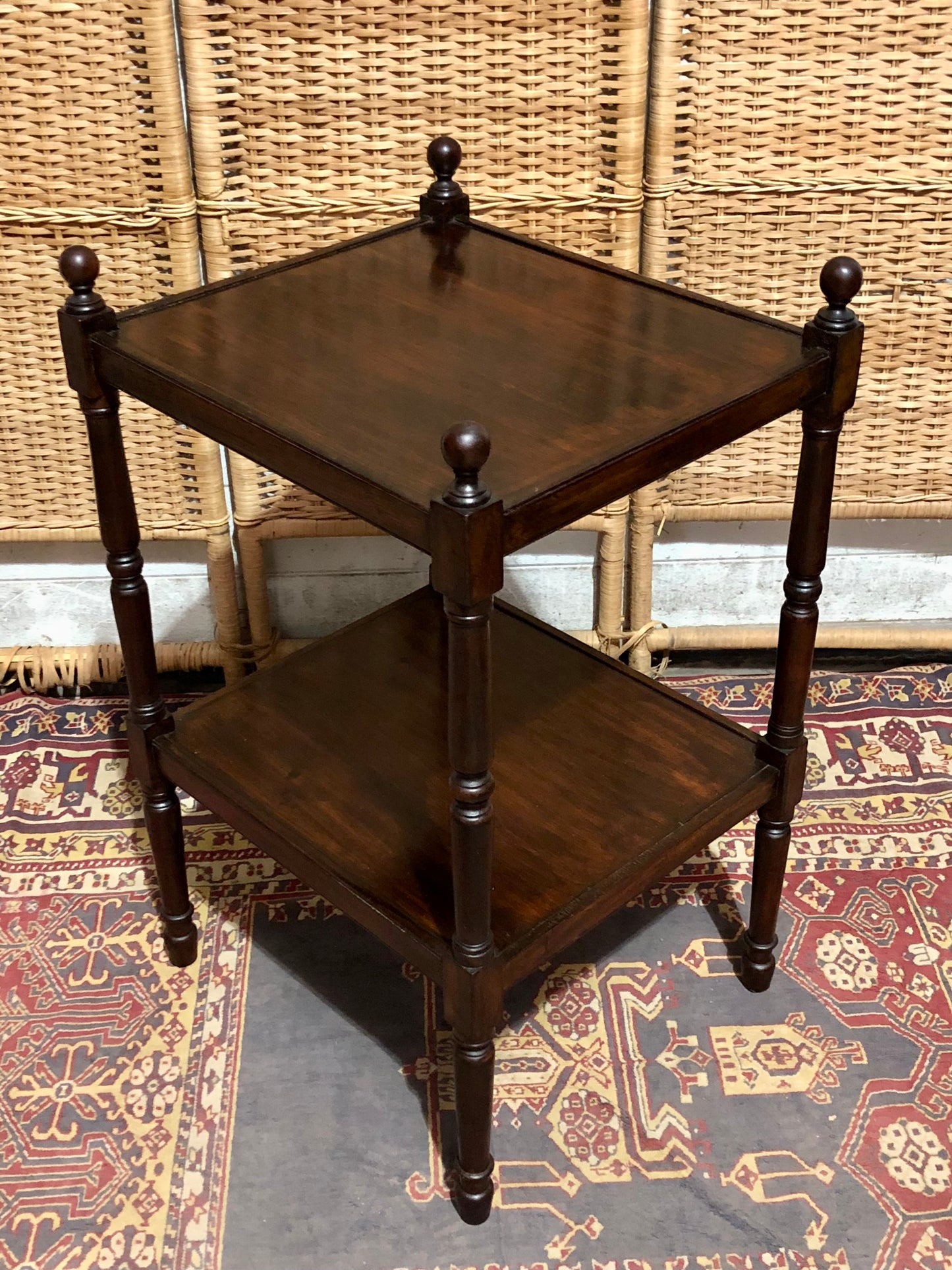 000603....Handsome Antique Mahogany Bedside/Lamp Table ( sold )