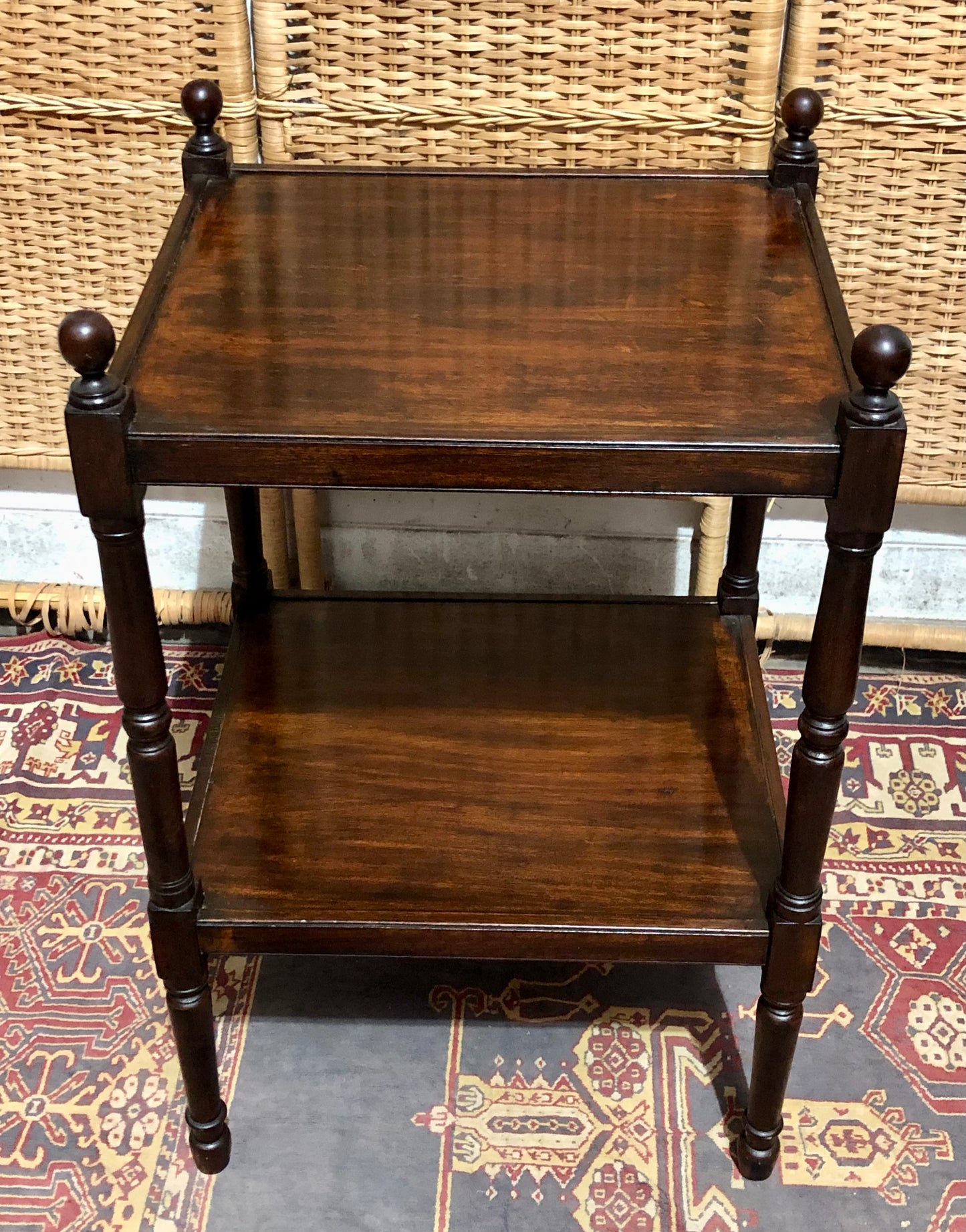 000603....Handsome Antique Mahogany Bedside/Lamp Table ( sold )