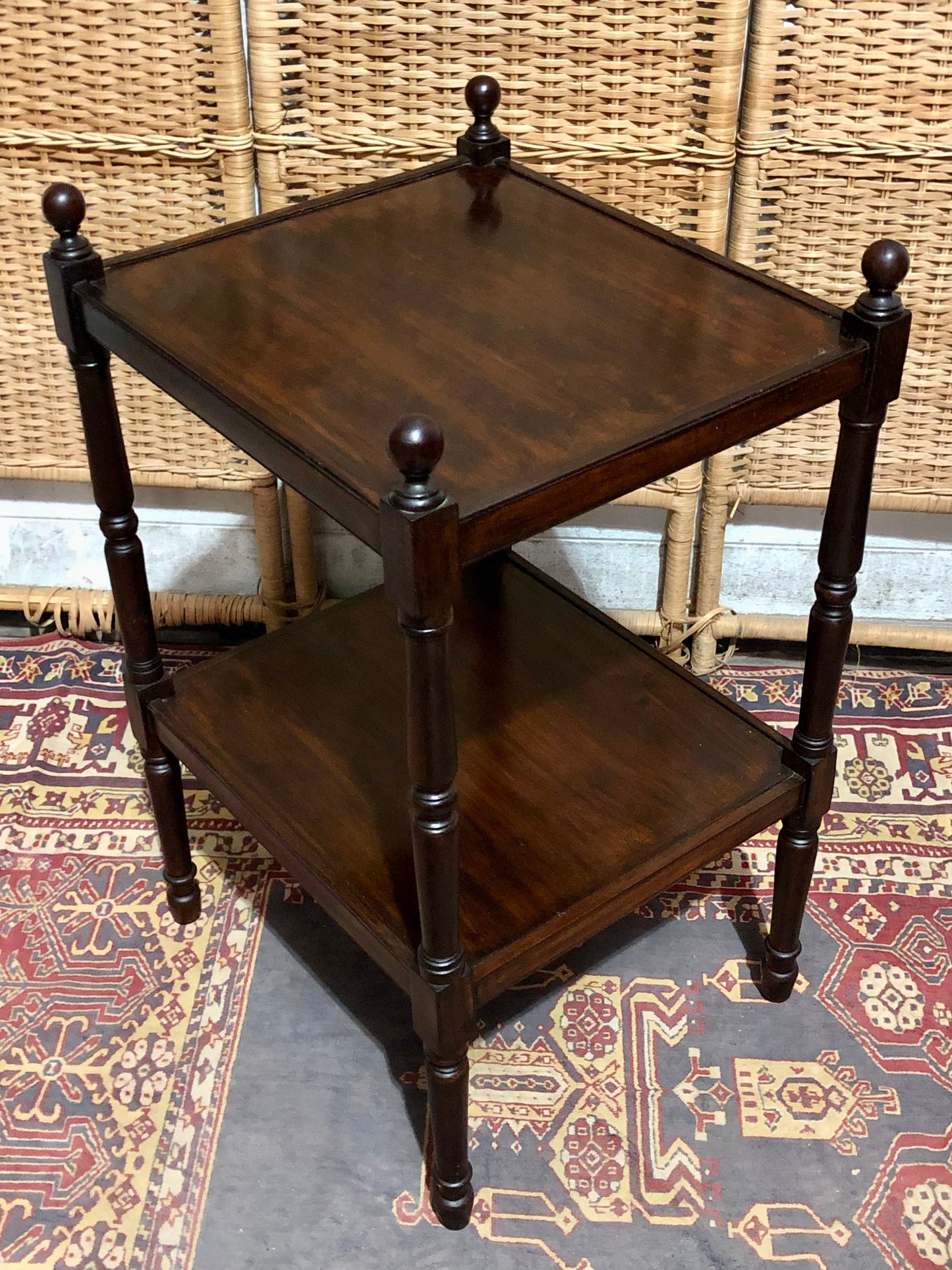 000603....Handsome Antique Mahogany Bedside/Lamp Table ( sold )