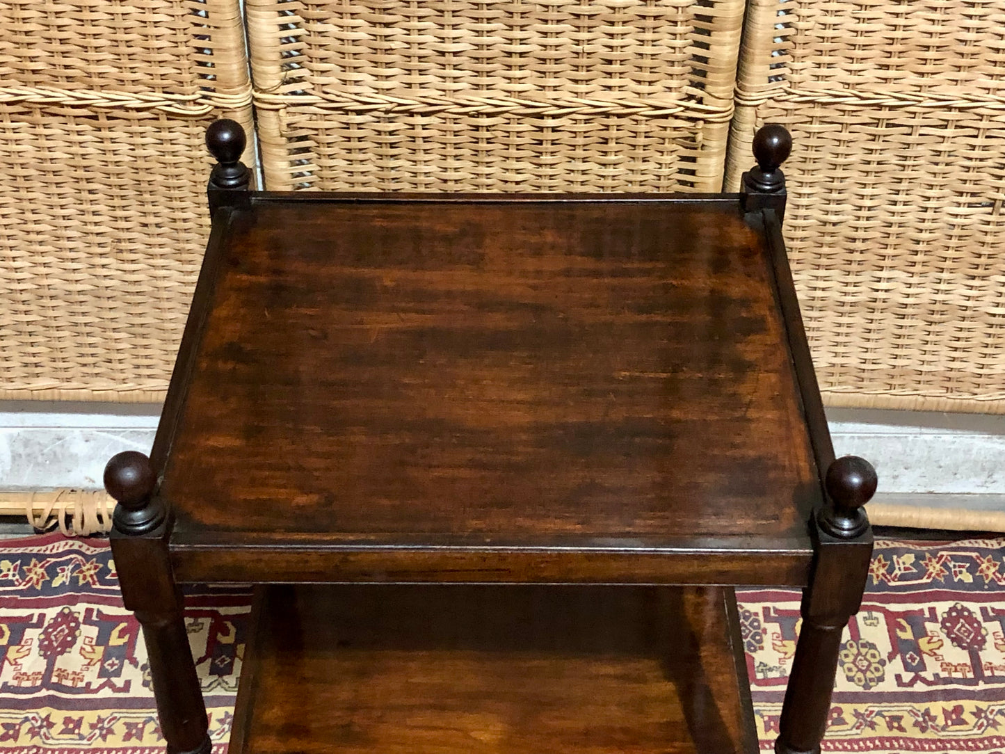 000603....Handsome Antique Mahogany Bedside/Lamp Table ( sold )