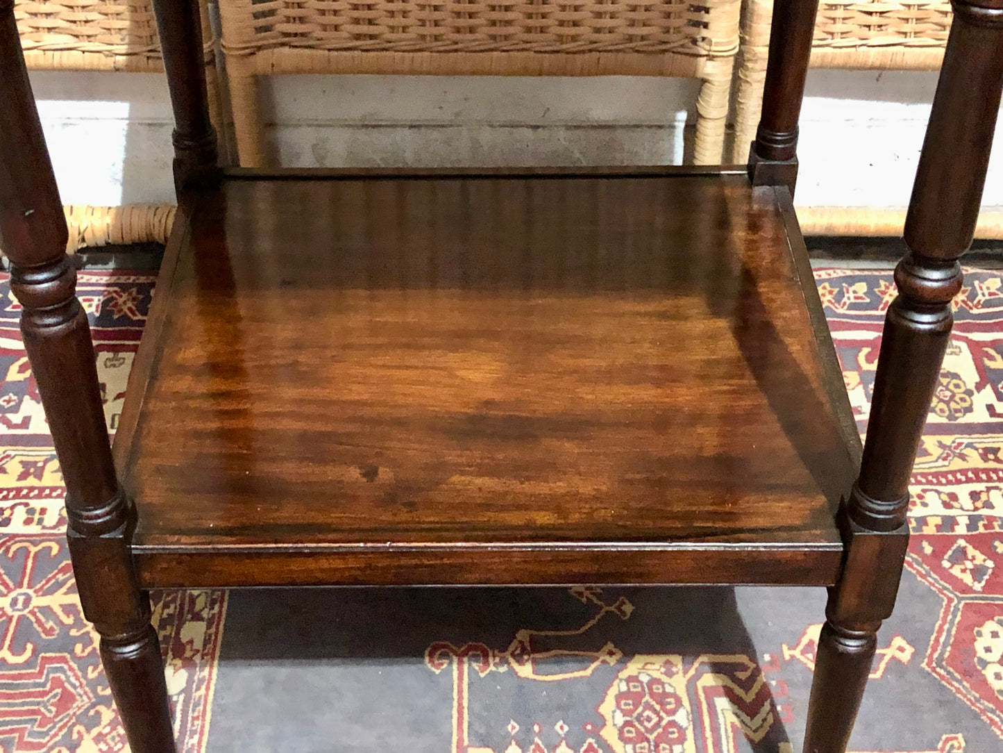 000603....Handsome Antique Mahogany Bedside/Lamp Table ( sold )