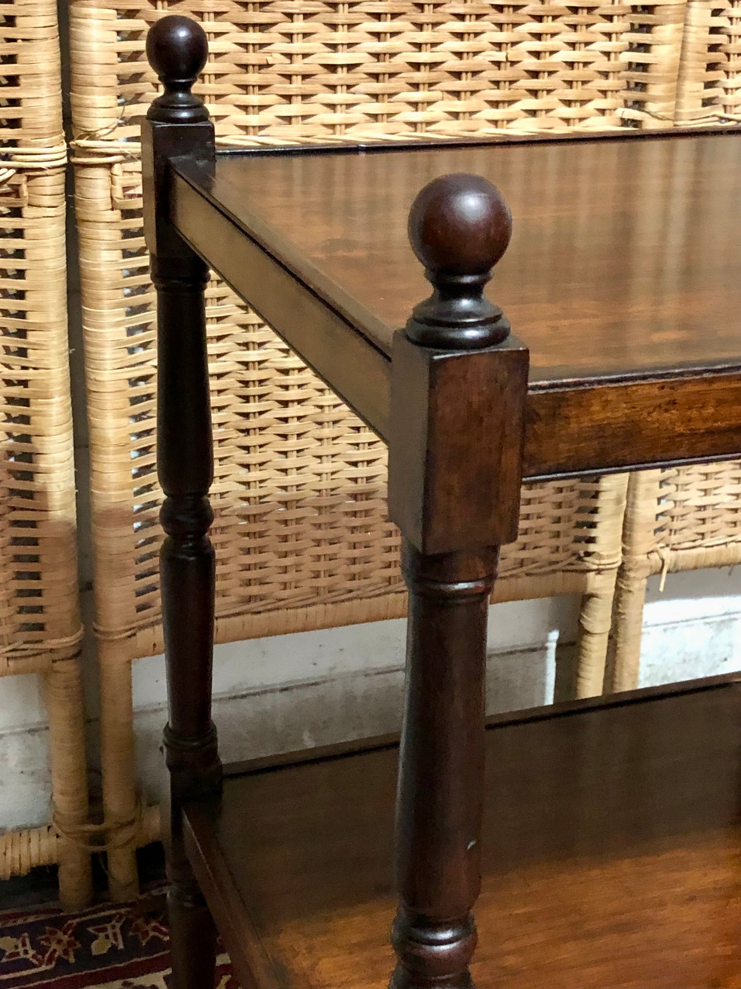 000603....Handsome Antique Mahogany Bedside/Lamp Table ( sold )