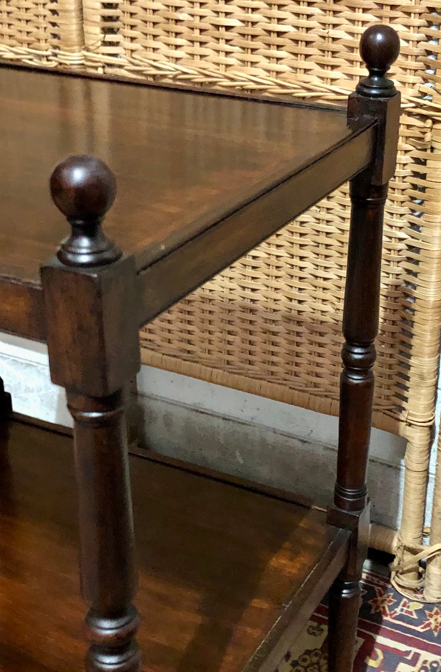 000603....Handsome Antique Mahogany Bedside/Lamp Table ( sold )