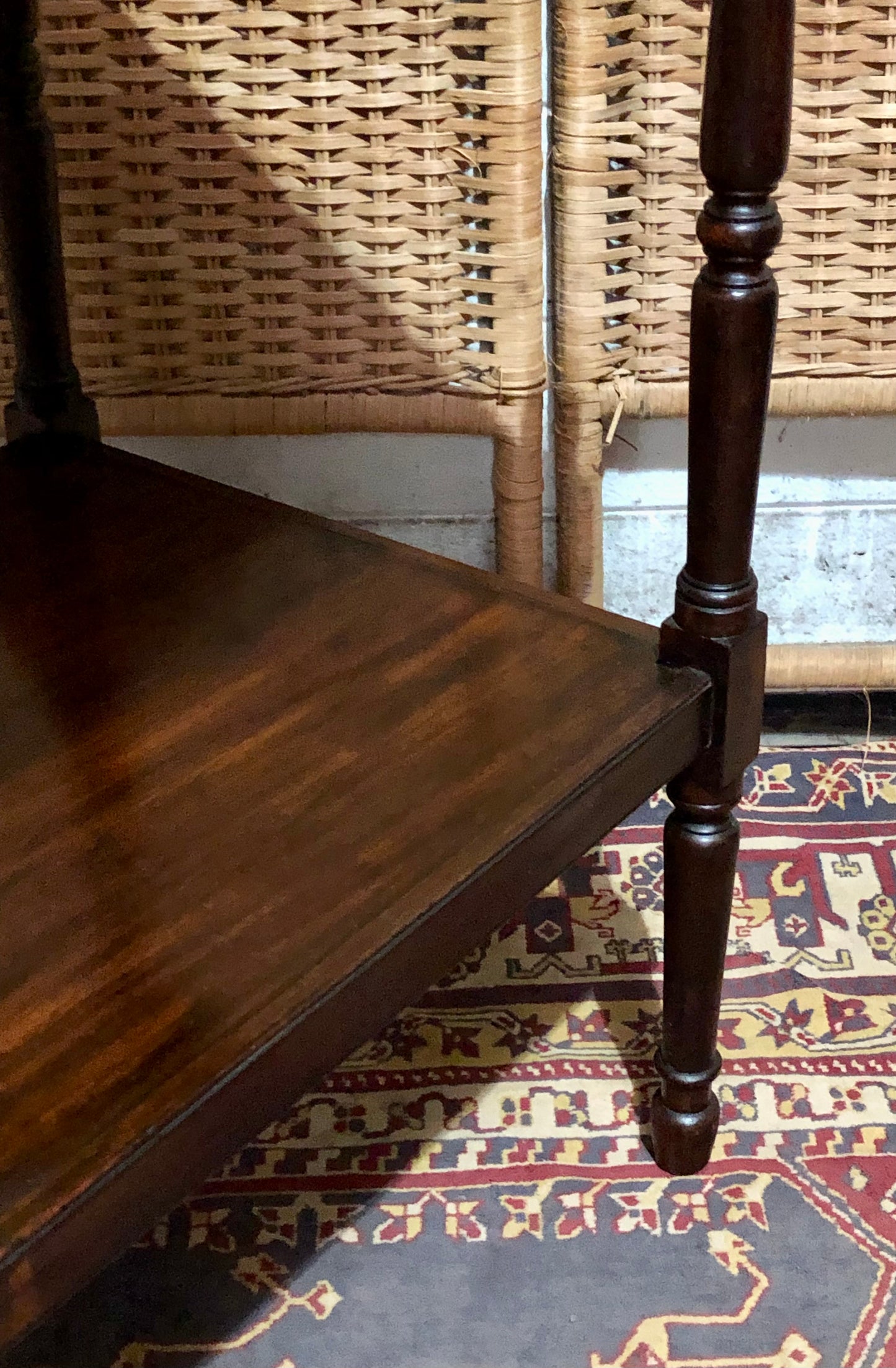 000603....Handsome Antique Mahogany Bedside/Lamp Table ( sold )