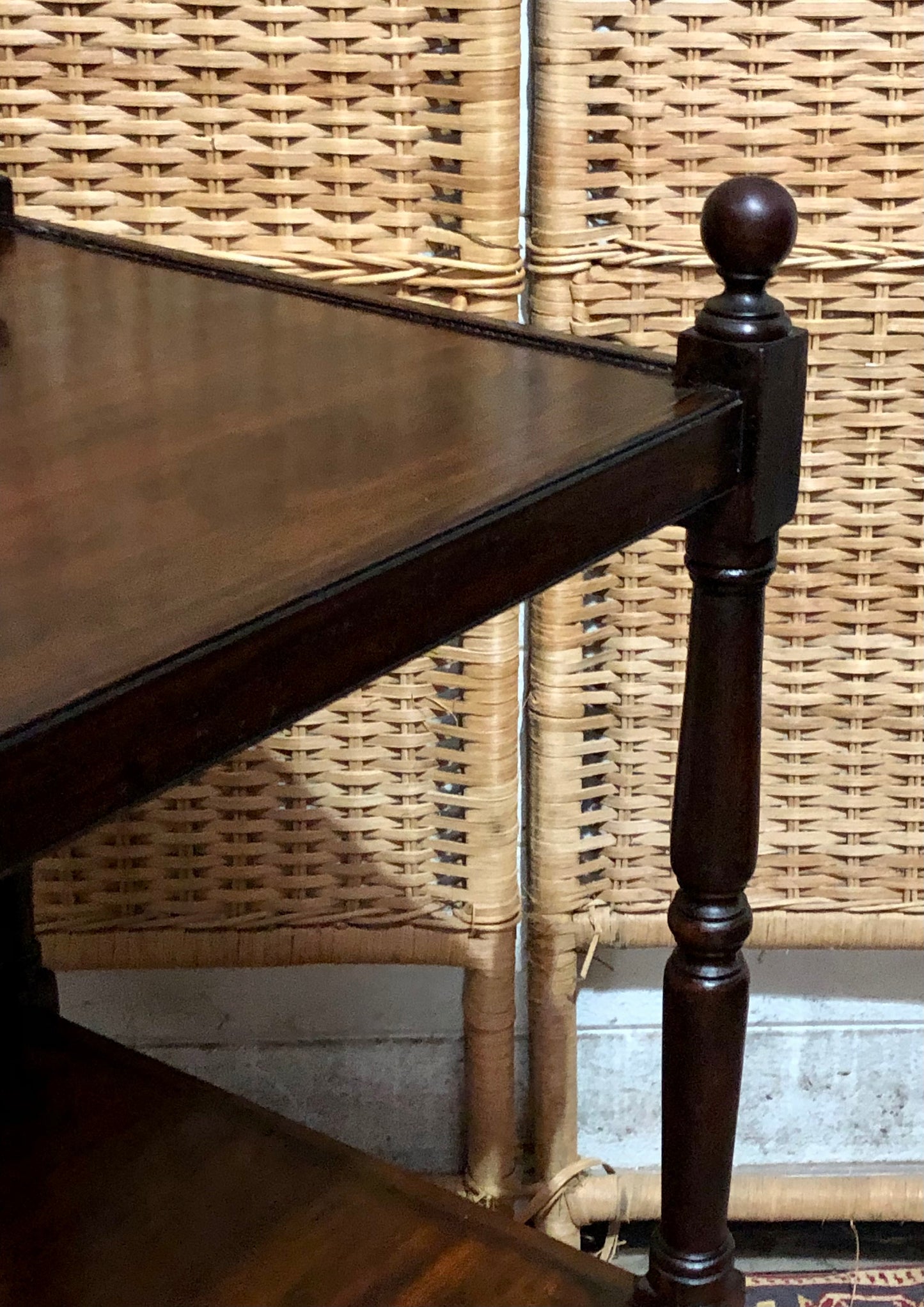 000603....Handsome Antique Mahogany Bedside/Lamp Table ( sold )
