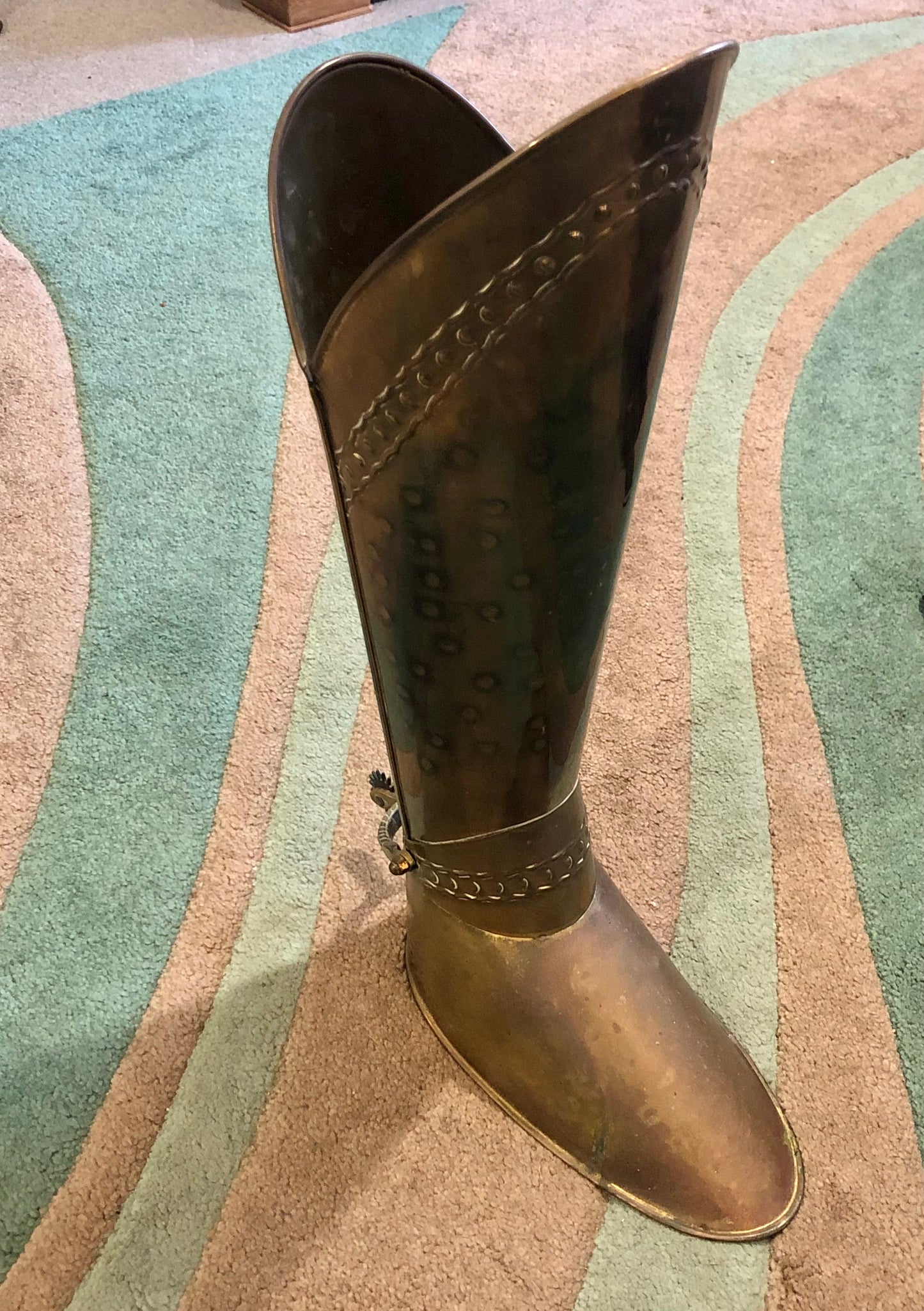 000593....Handsome Vintage Umbrella/Stick Stand Brass Boot