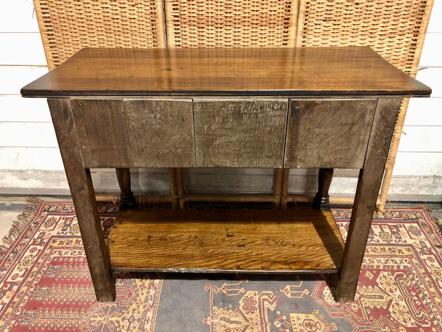000588....Handsome Antique Jacobean Style Oak Side Table