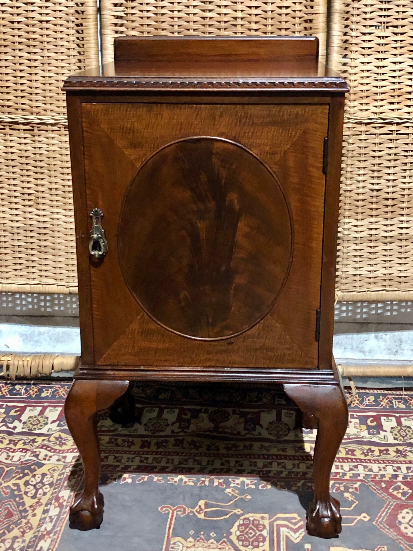 000584....Handsome Pair Of Vintage Mahogany Bedside Tables ( sold )
