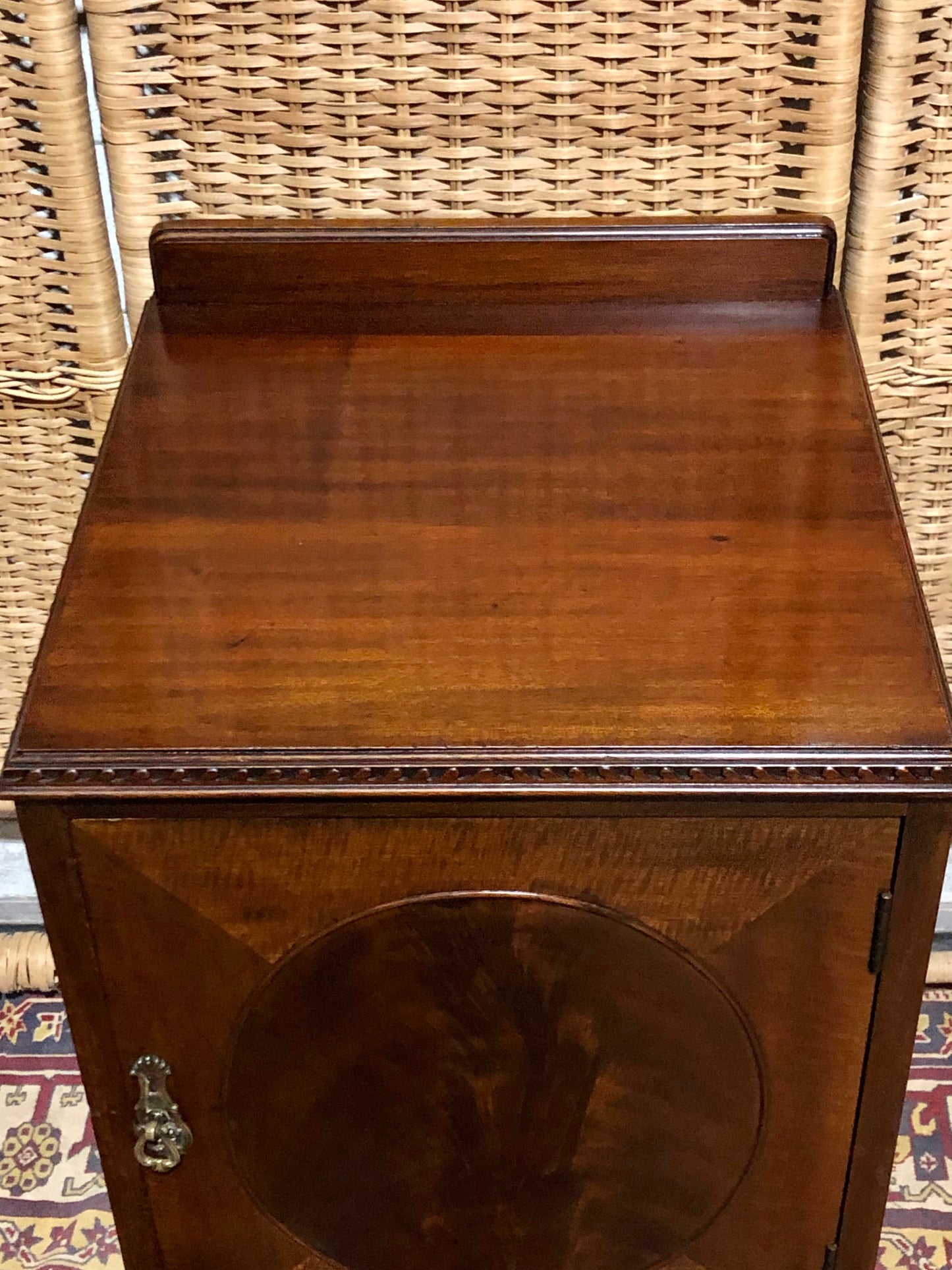 000584....Handsome Pair Of Vintage Mahogany Bedside Tables ( sold )