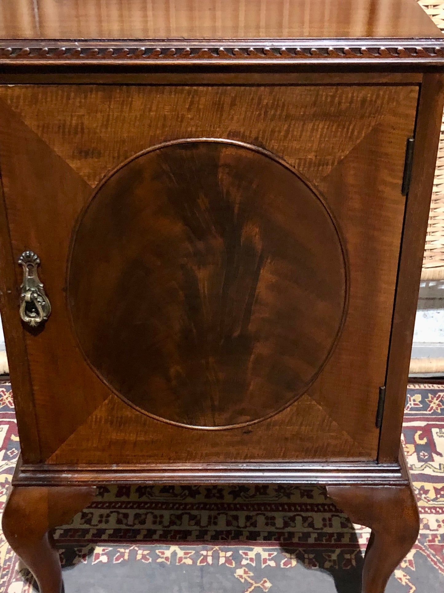 000584....Handsome Pair Of Vintage Mahogany Bedside Tables ( sold )