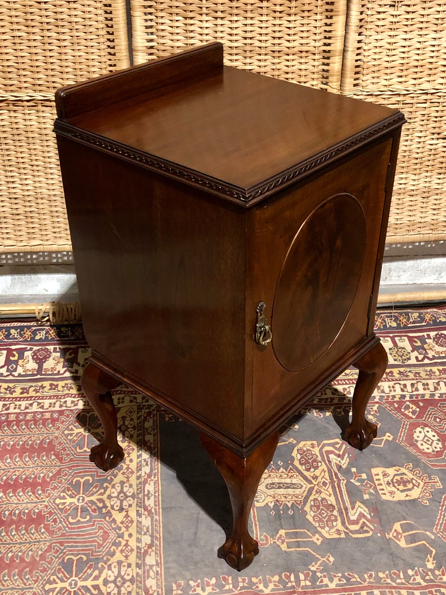000584....Handsome Pair Of Vintage Mahogany Bedside Tables ( sold )