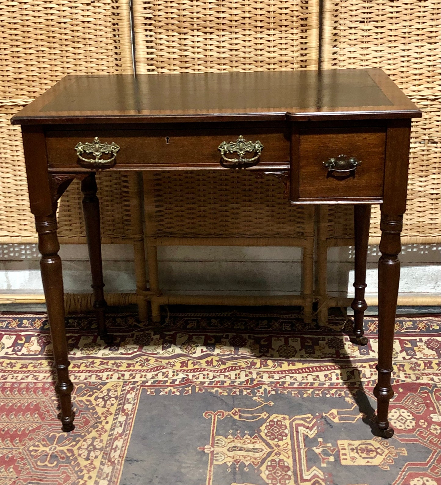 000583....Handsome Antique Mahogany Desk