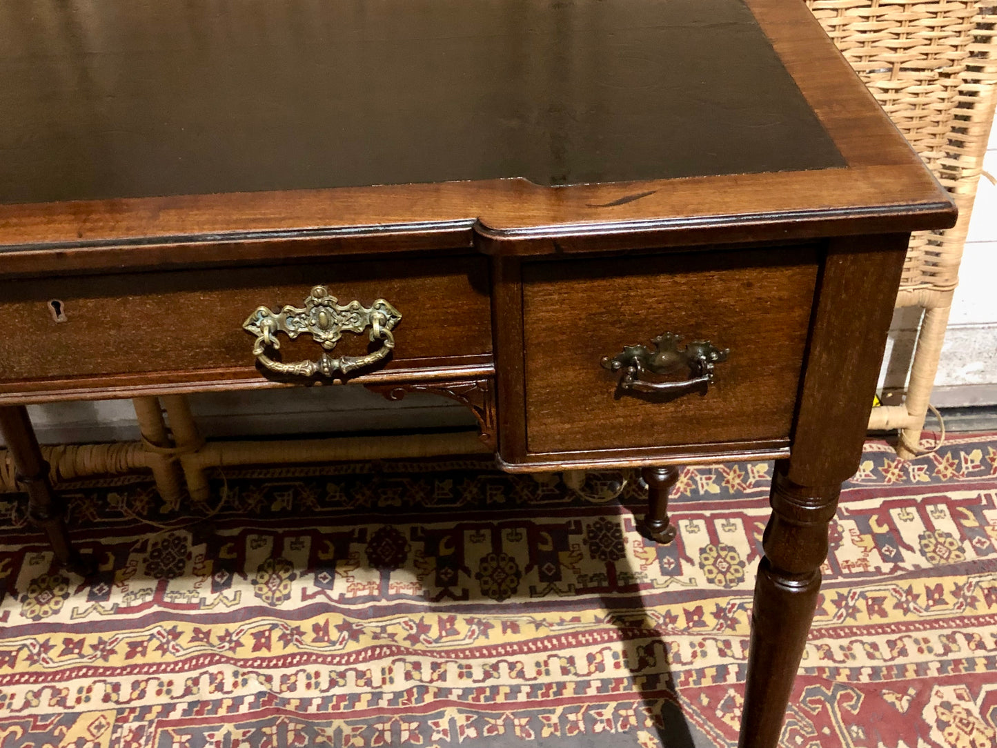 000583....Handsome Antique Mahogany Desk