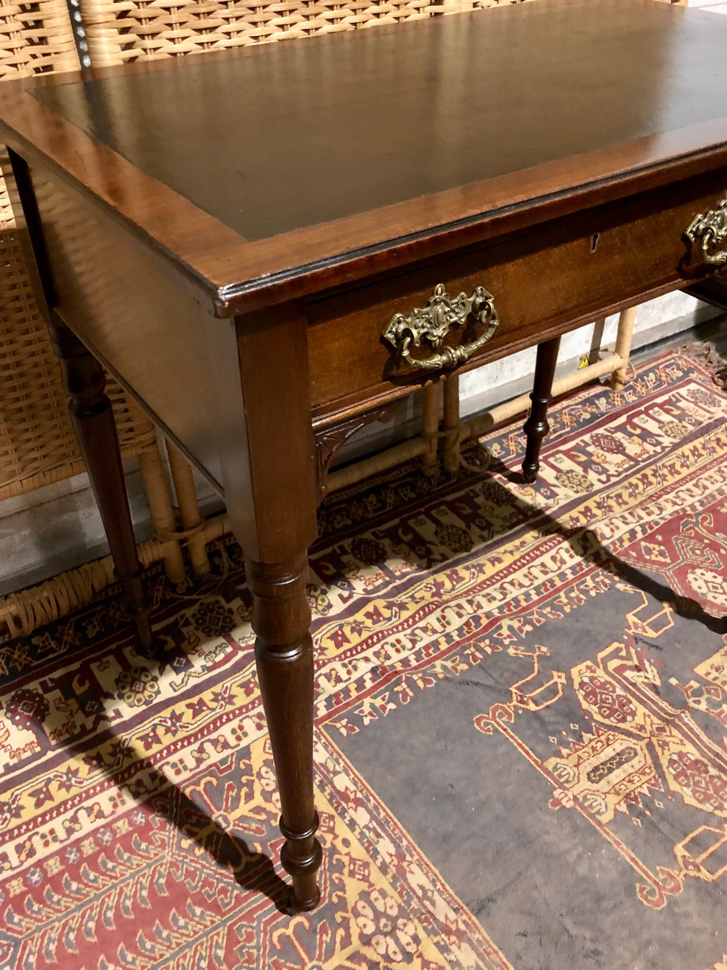 000583....Handsome Antique Mahogany Desk