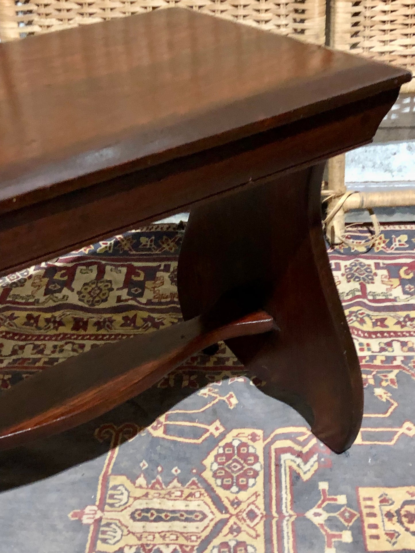 000580....Handsome Arts And Crafts Fruitwood Stool