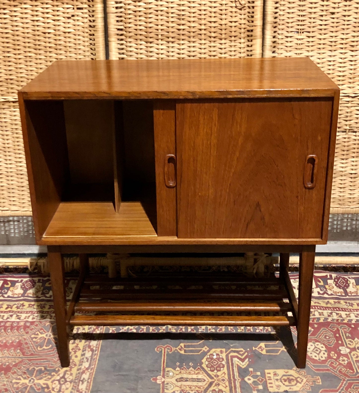 000577....Handsome Retro Teak Record Cabinet ( sold )