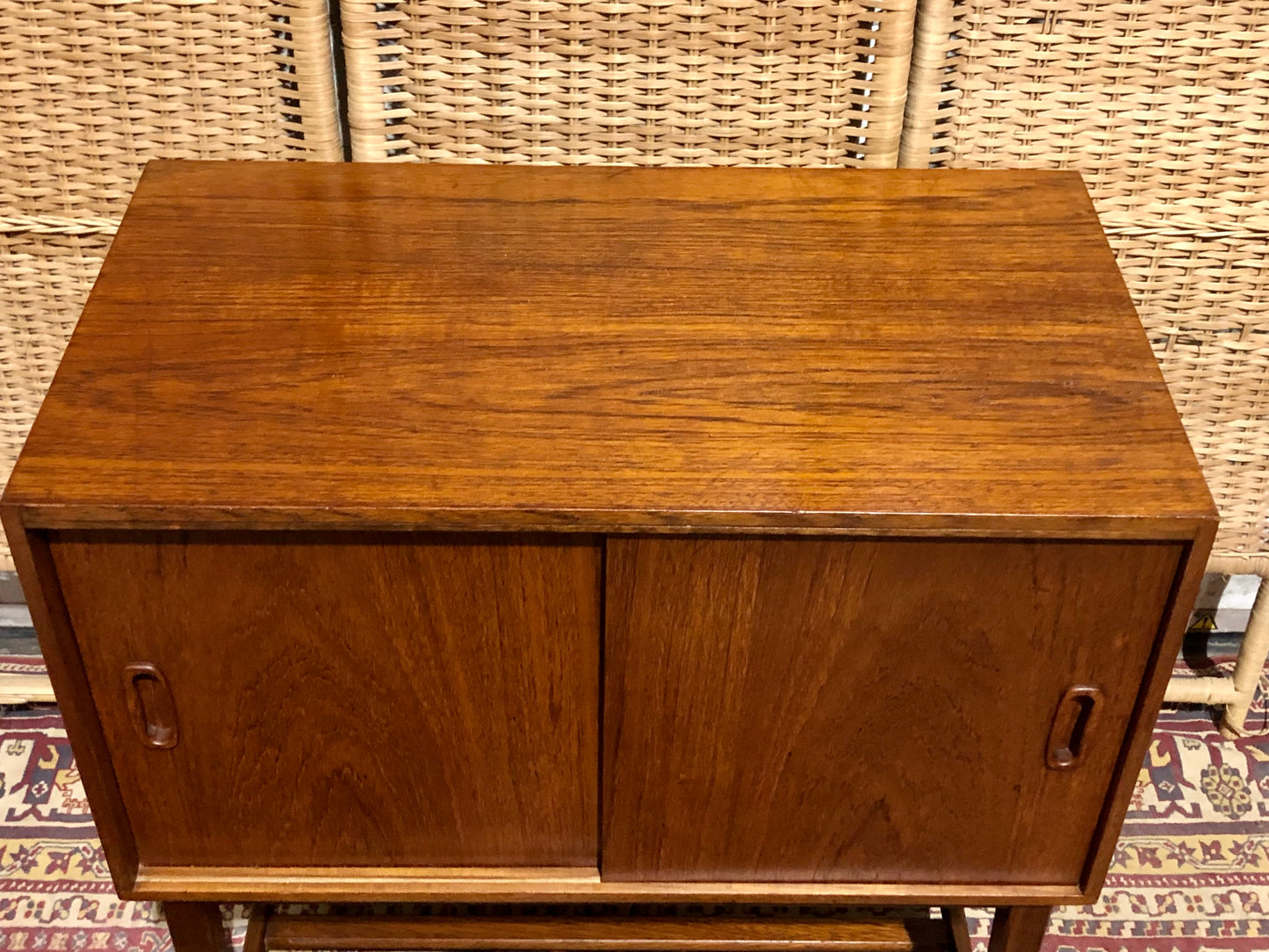 000577....Handsome Retro Teak Record Cabinet ( sold )