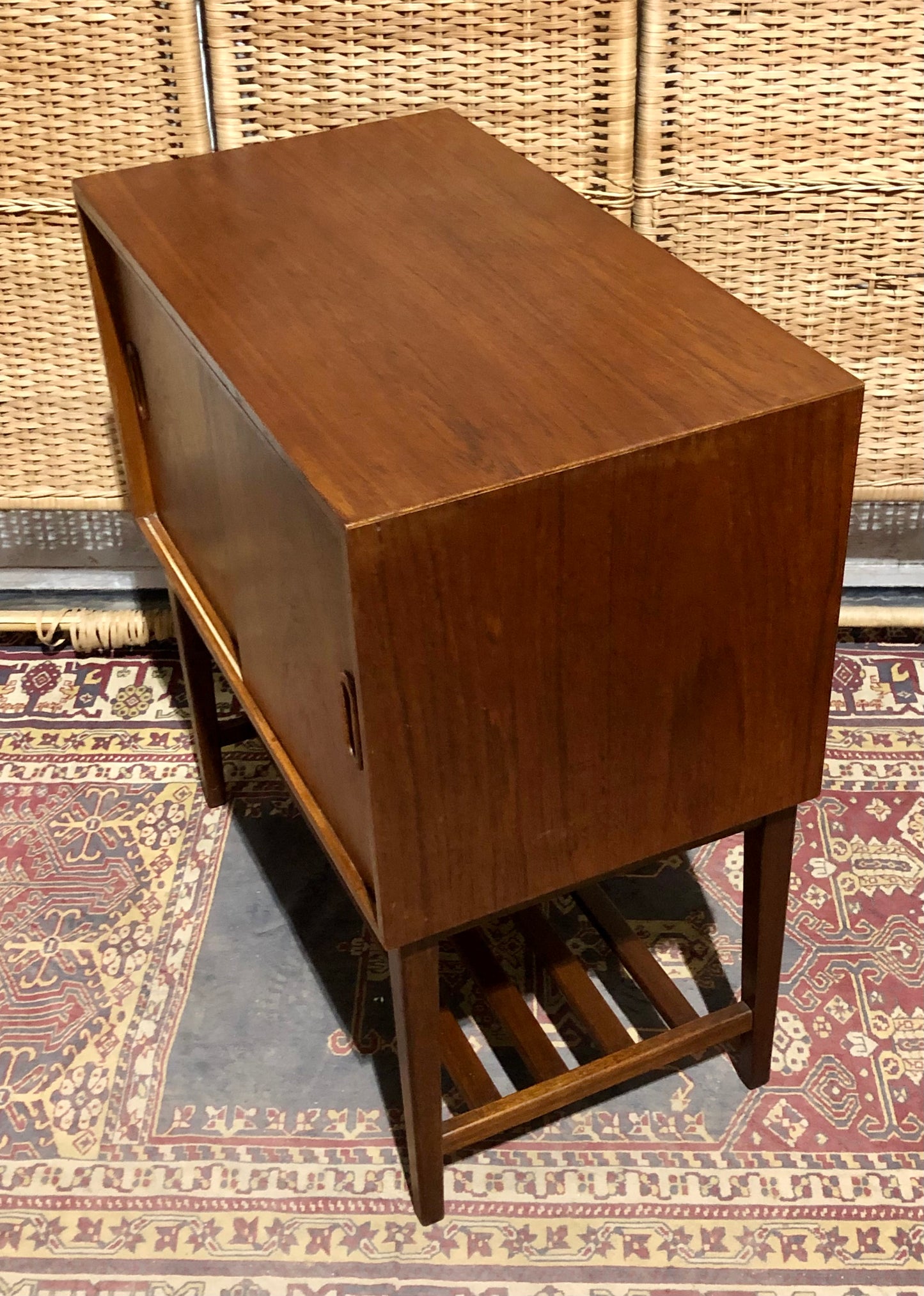 000577....Handsome Retro Teak Record Cabinet ( sold )