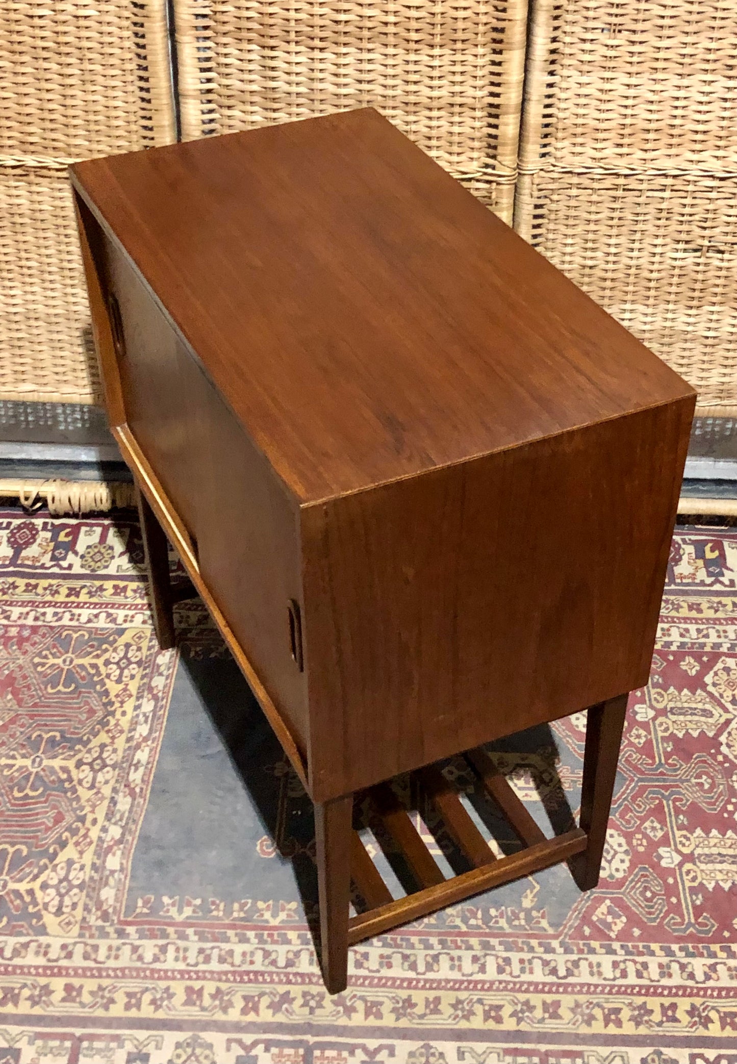 000577....Handsome Retro Teak Record Cabinet ( sold )