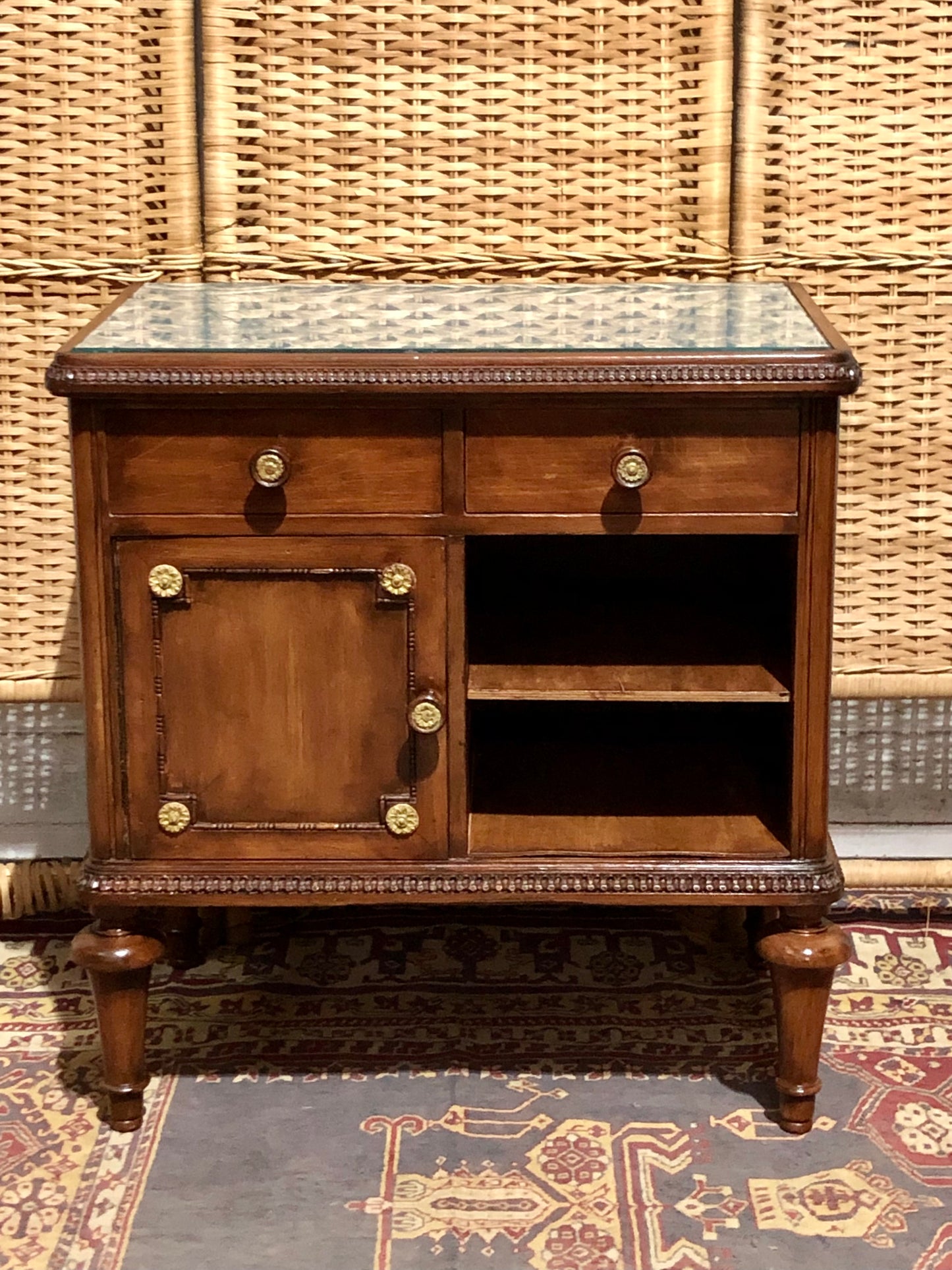 000573....Handsome Vintage French Bedside Table