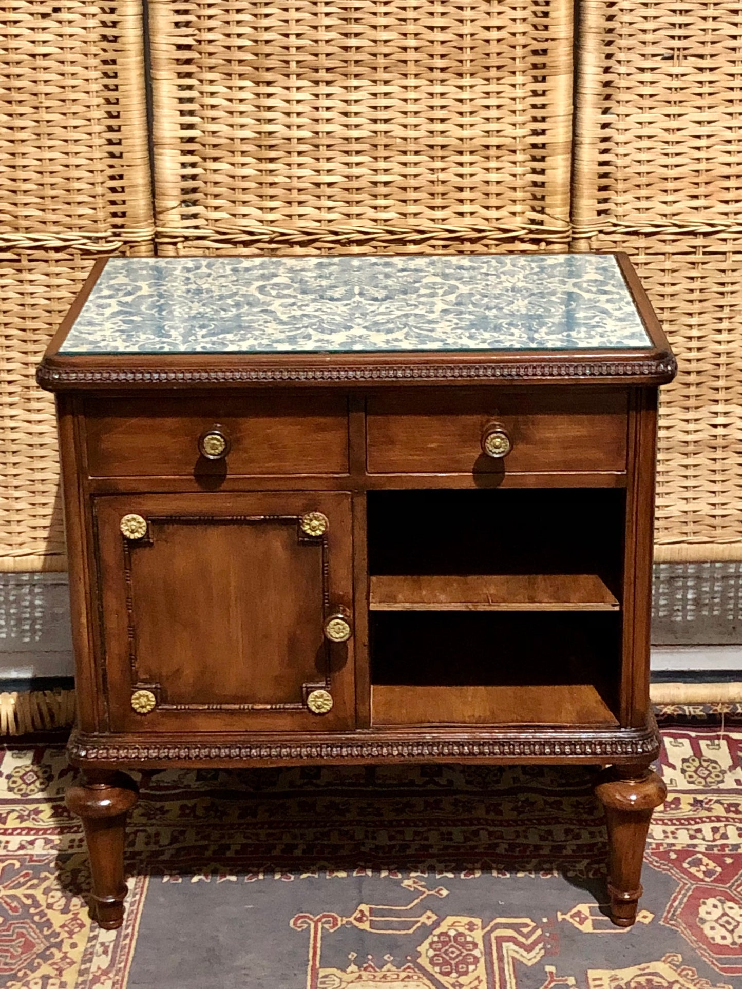 000573....Handsome Vintage French Bedside Table