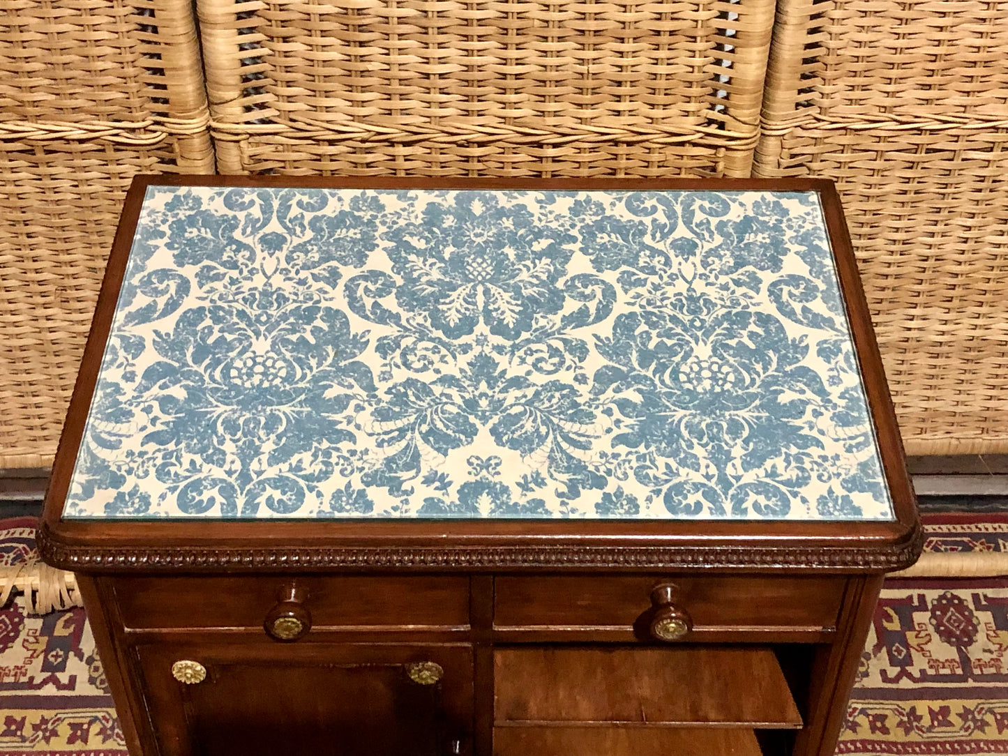 000573....Handsome Vintage French Bedside Table