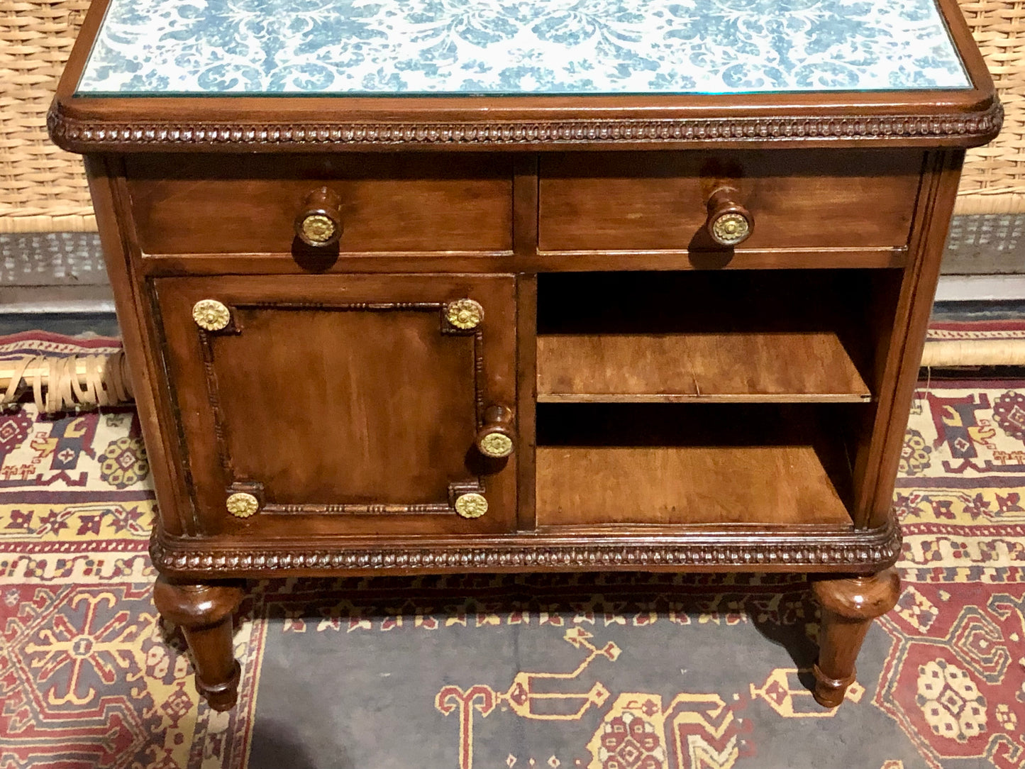 000573....Handsome Vintage French Bedside Table