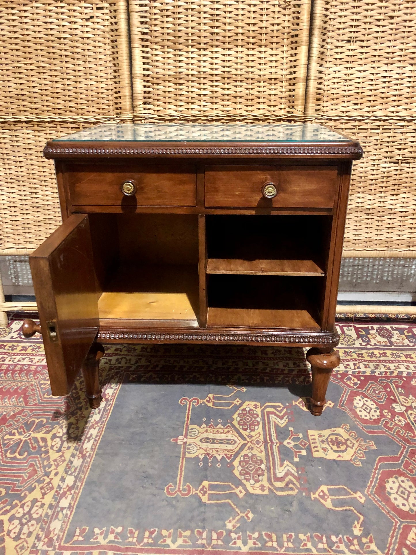000573....Handsome Vintage French Bedside Table