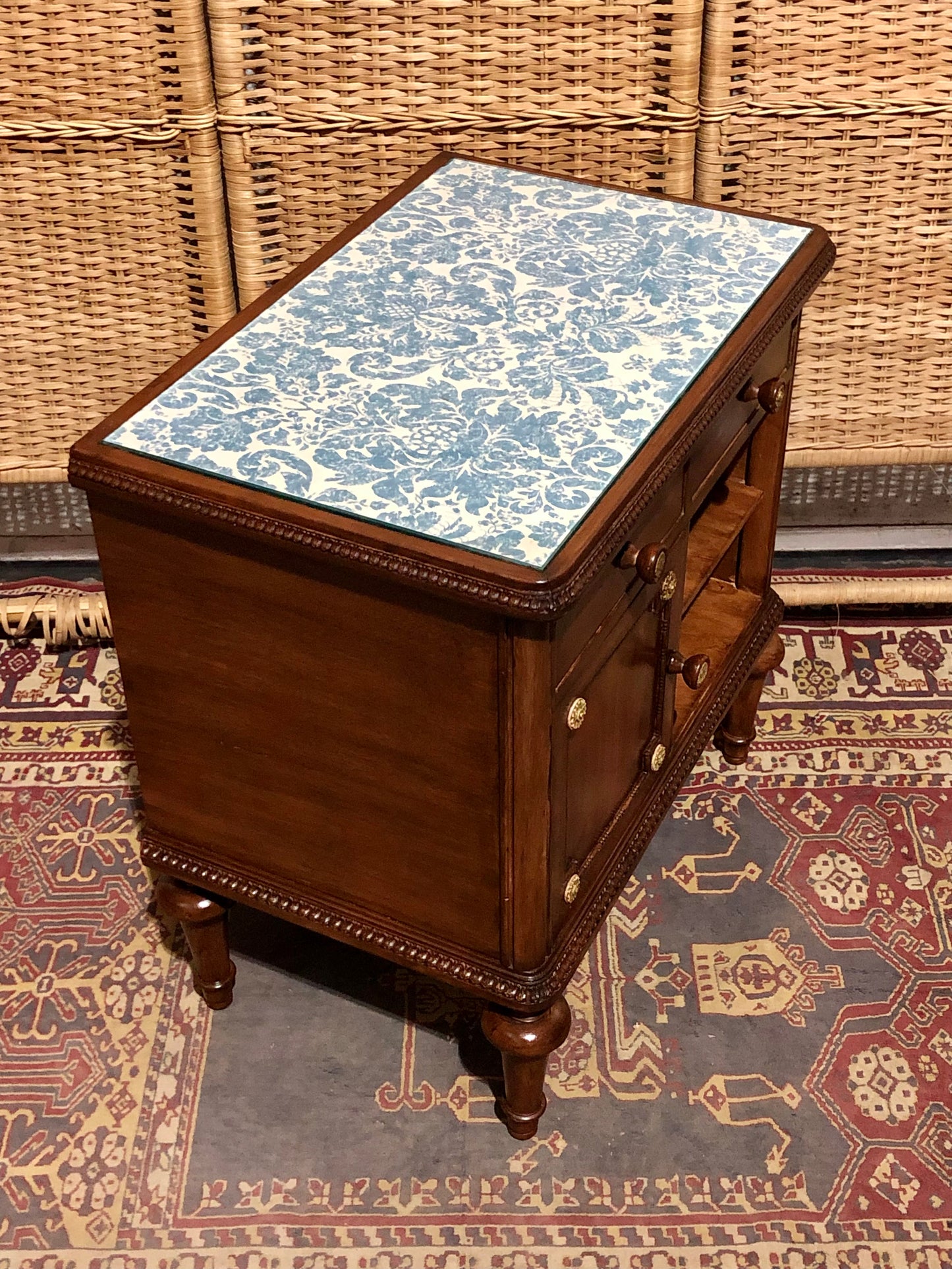 000573....Handsome Vintage French Bedside Table