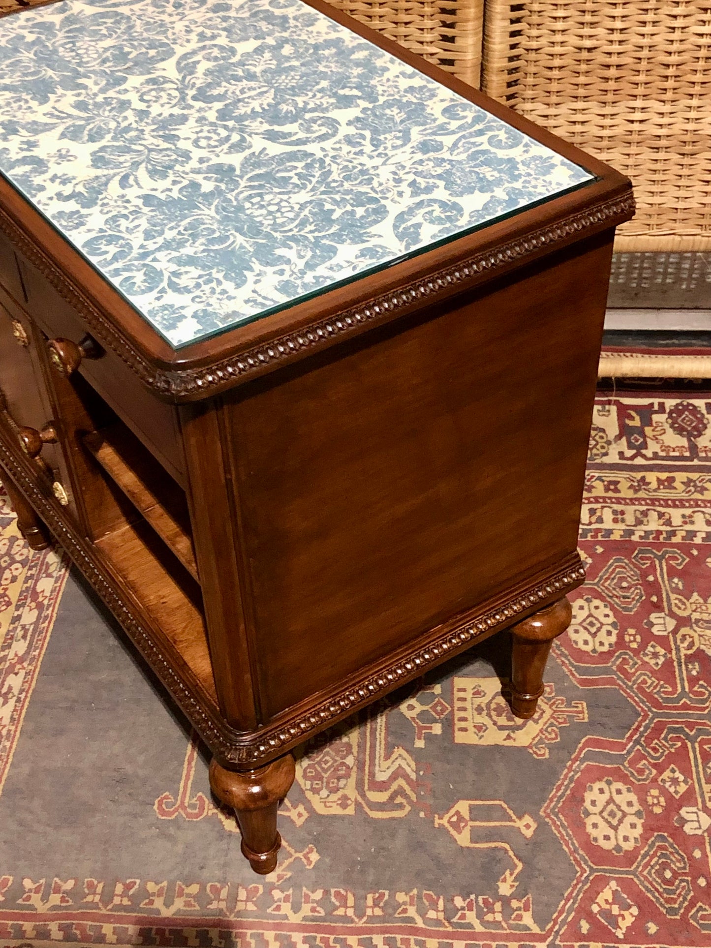 000573....Handsome Vintage French Bedside Table