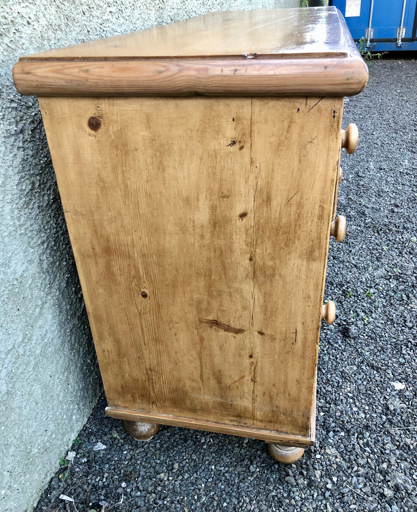 000572....Handsome Antique Pine Sideboard/Dresser Base