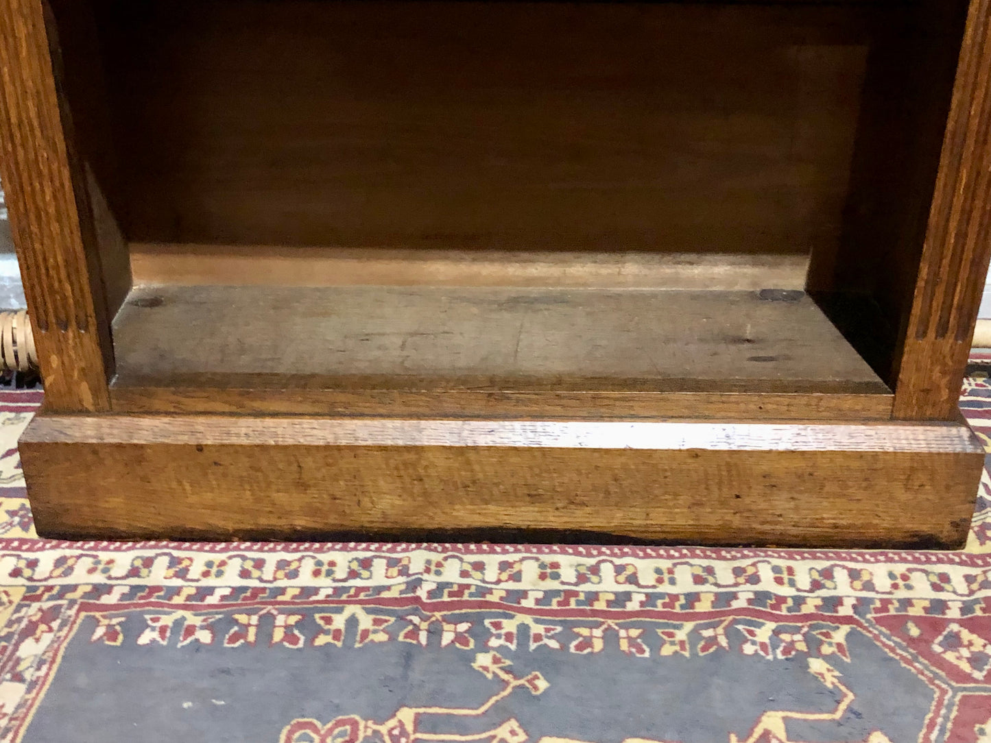 000571....Handsome Gothic Style Carved Oak Bookcase