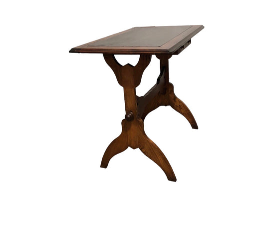 000852....Arts And Crafts Rustic Oak Writing Table ( sold )