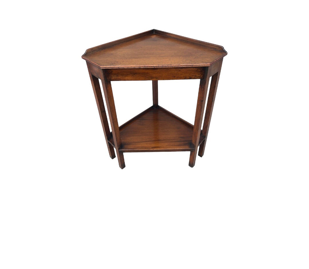 0008333....Arts And Crafts Mahogany Corner / Side Table