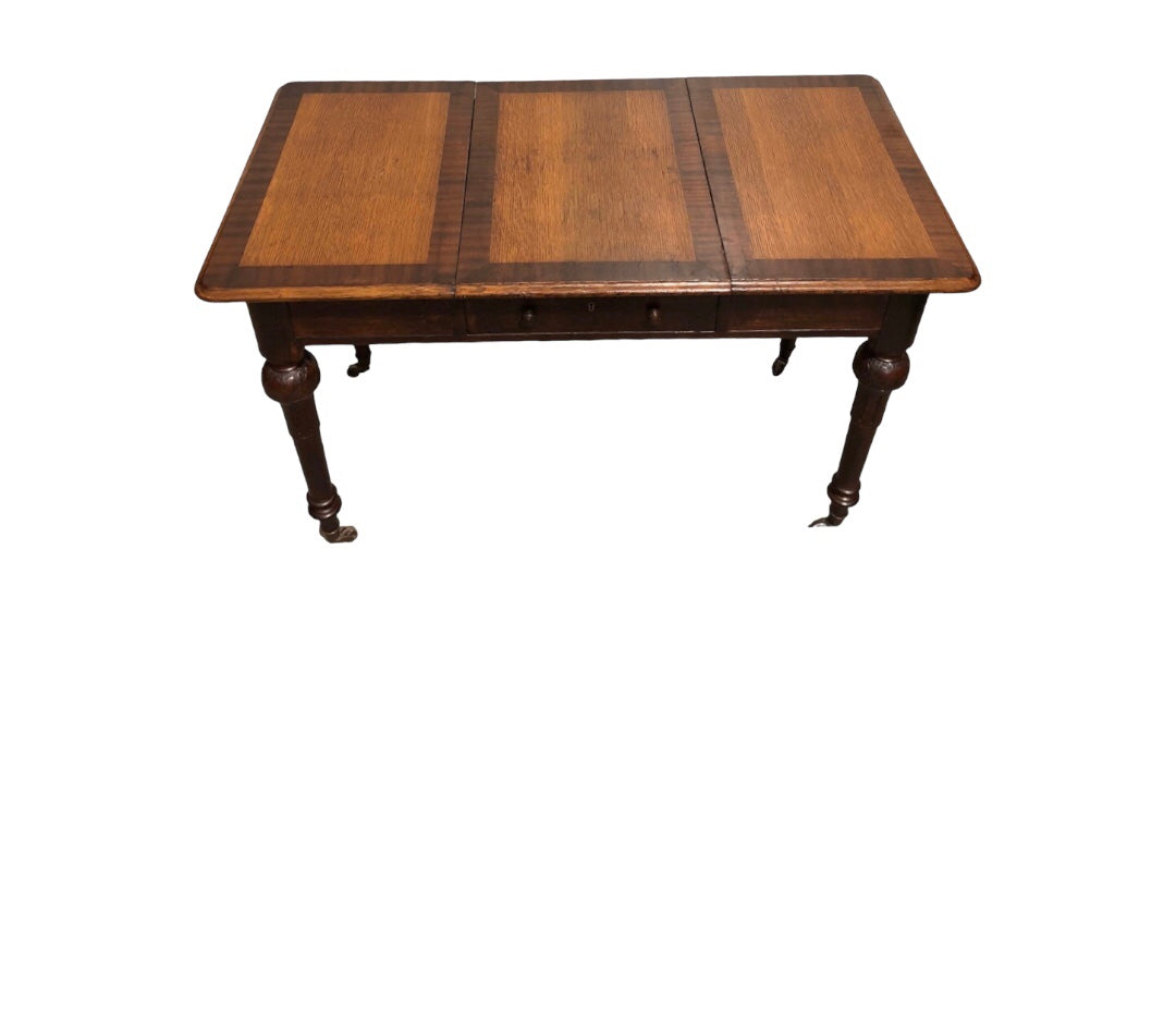 000826....Antique Oak Library Table / Work Table ( sold )