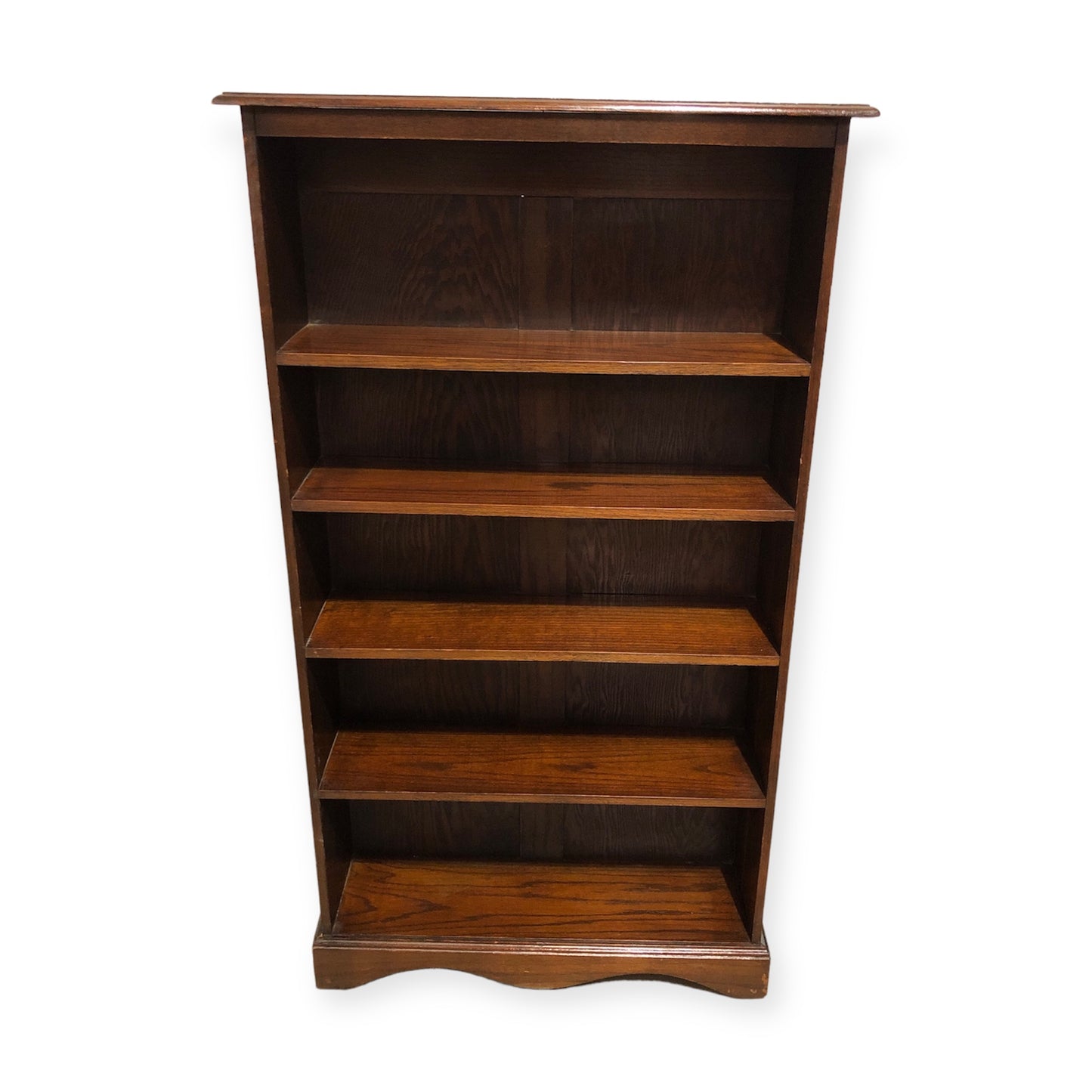 000731....Handsome Vintage Oak Bookcase / Bookshelves ( solod )