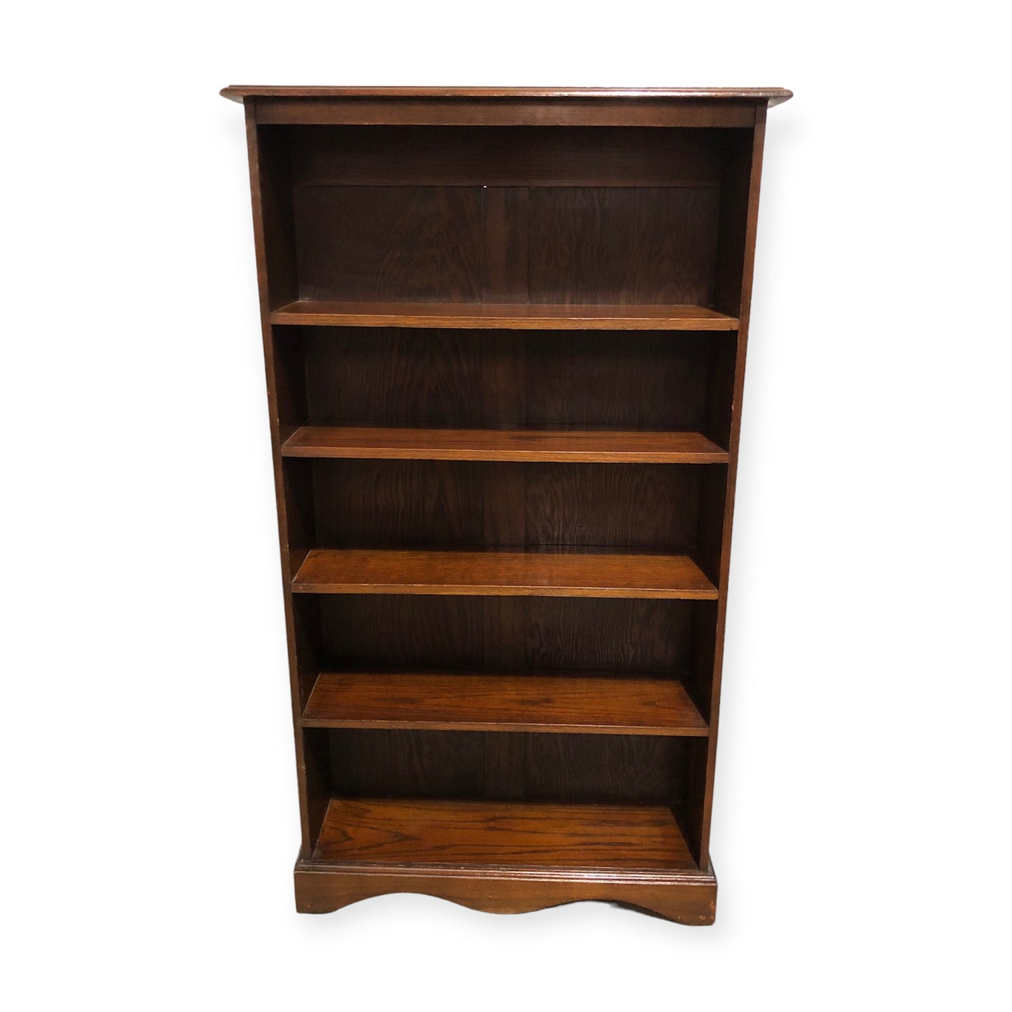 000731....Handsome Vintage Oak Bookcase / Bookshelves ( solod )