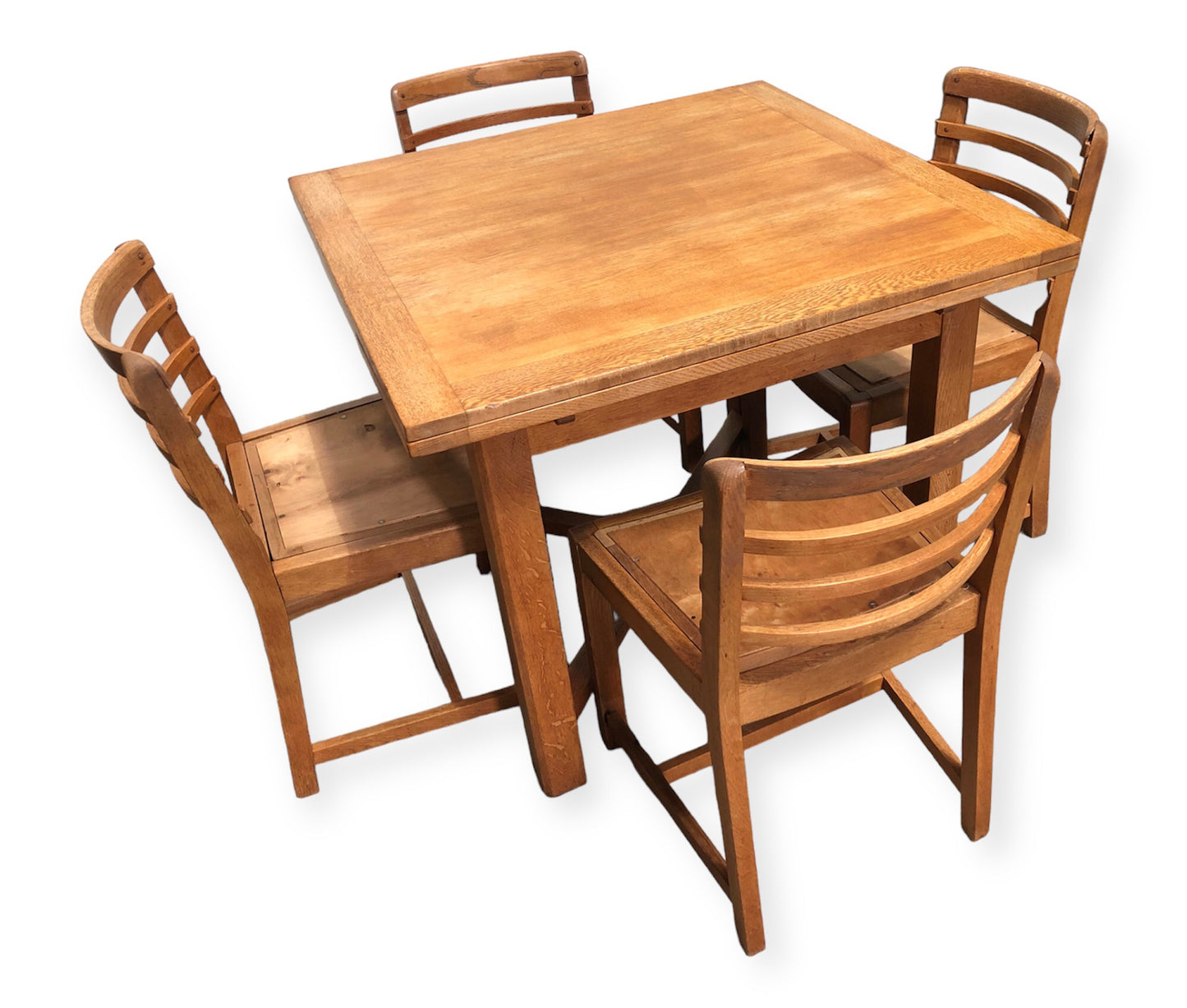 000722....Heal's Table And Four Chairs - Heal's Oak Dining Set