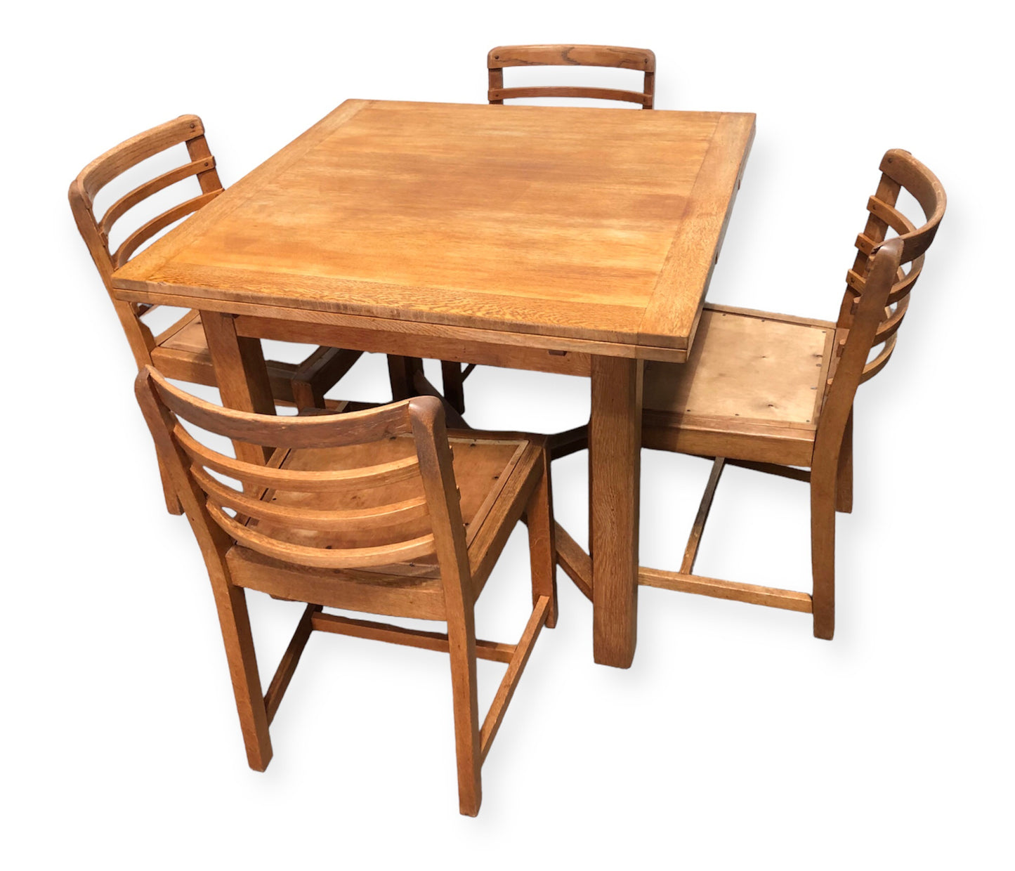 000722....Heal's Table And Four Chairs - Heal's Oak Dining Set