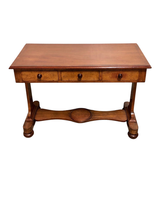 000708....Handsome Antique Mahogany Writing / Hall Table