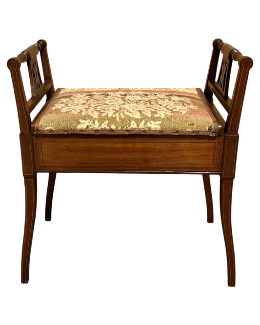 000646....Handsome Edwardian Piano Stool