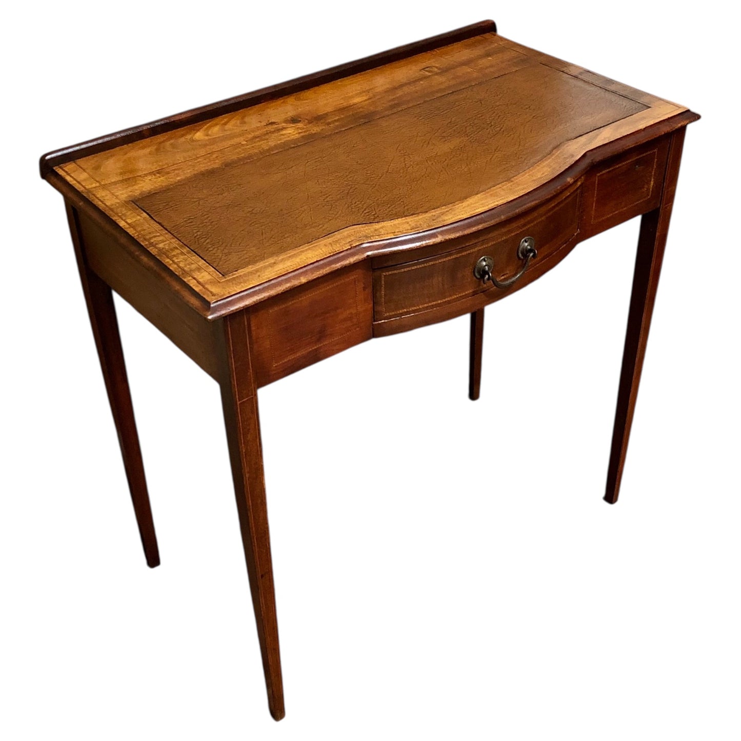 000640....Handsome Edwardian Mahogany Writing/Dressing Table