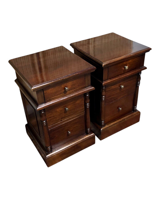 000638....Handsome Pair Of Vintage Bedside Chests ( sold )