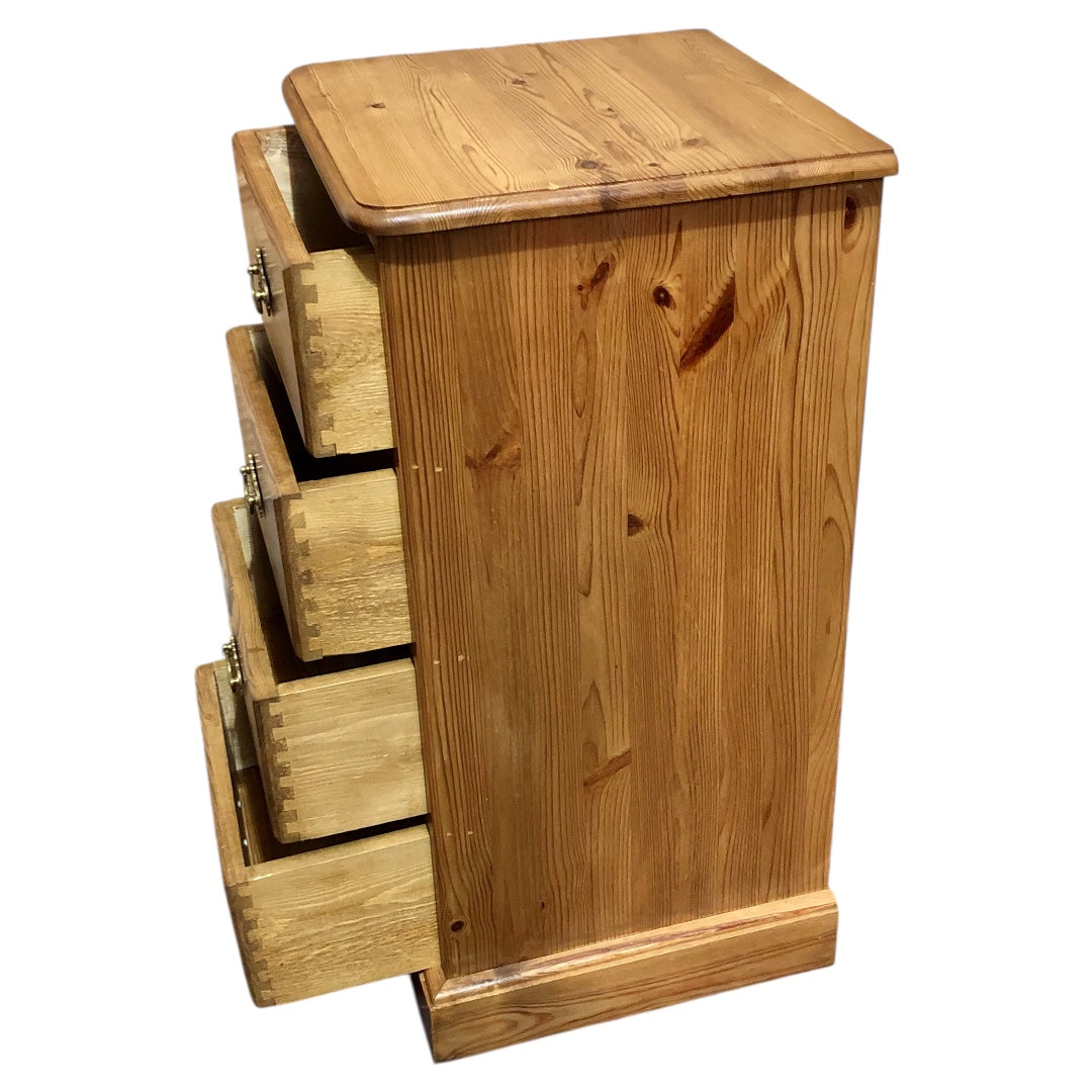 000624....Handsome Pair Of Vintage Pine Bedside Chests ( sold )